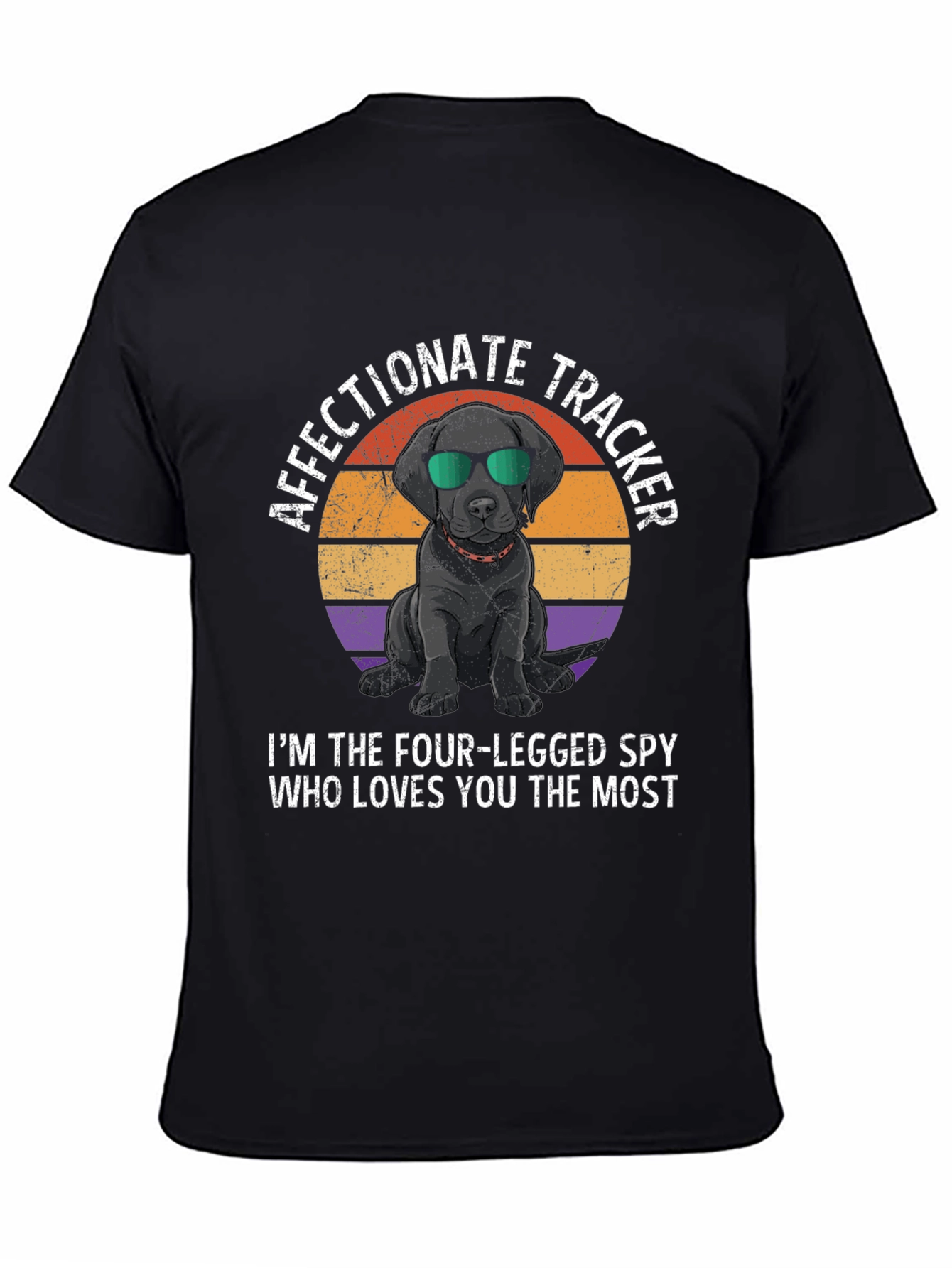 Black Affectionate Tracker Dog Graphic T-Shirt view 4