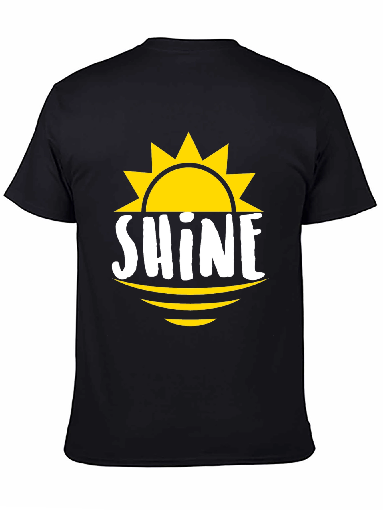 Black Shine Graphic Tee - Men's Black Cotton T-Shirt view 4