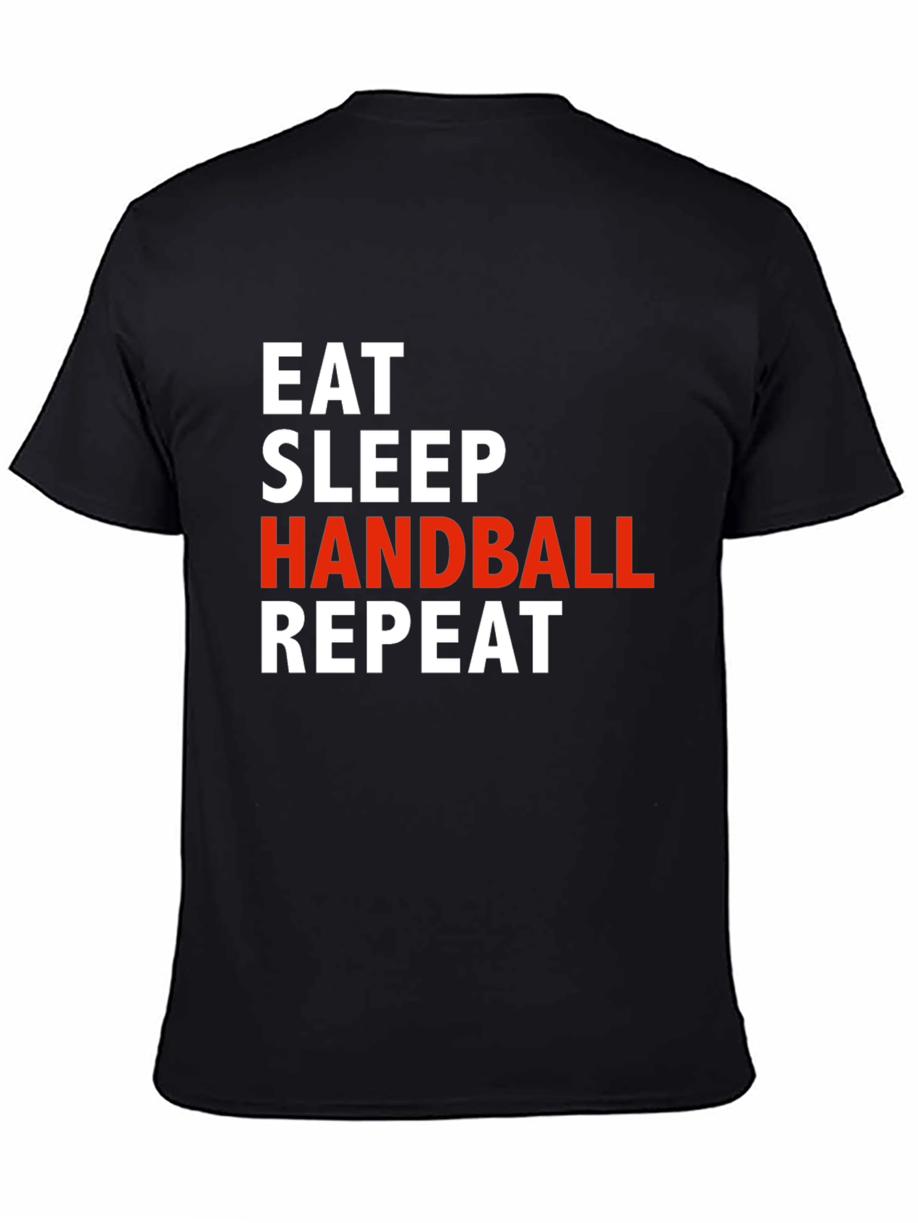 Black Eat Sleep Handball Repeat Graphic T-Shirt view 4