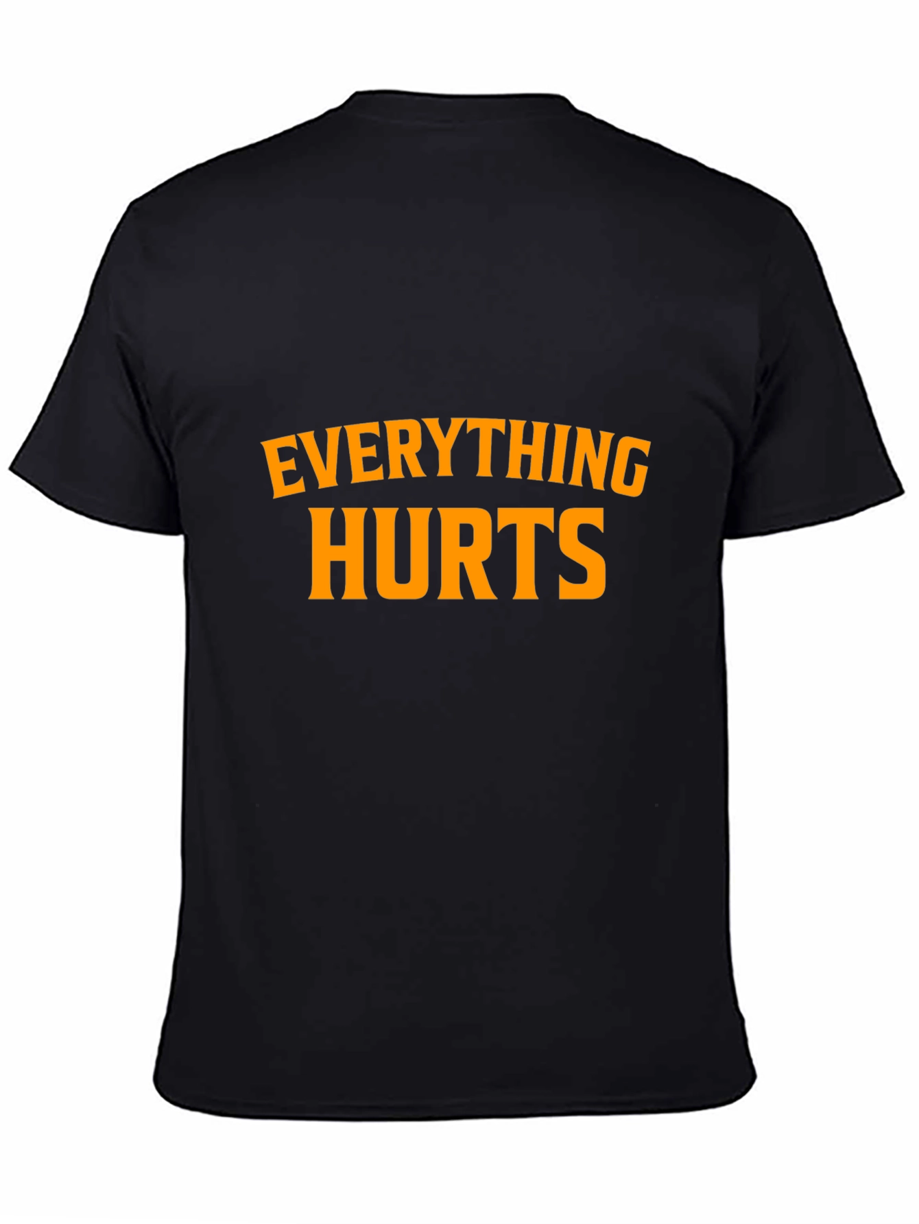 Black Everything Hurts Black Graphic T-Shirt view 4