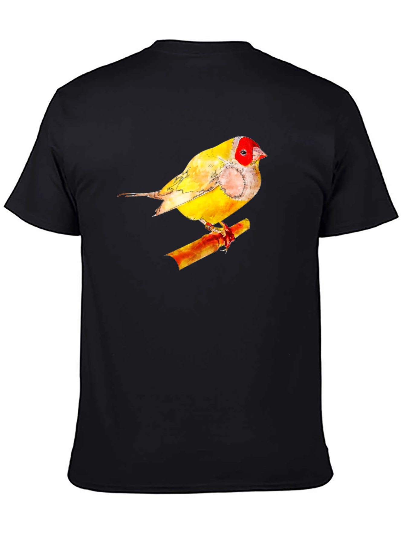 Black Watercolor Bird Graphic Tee view 4