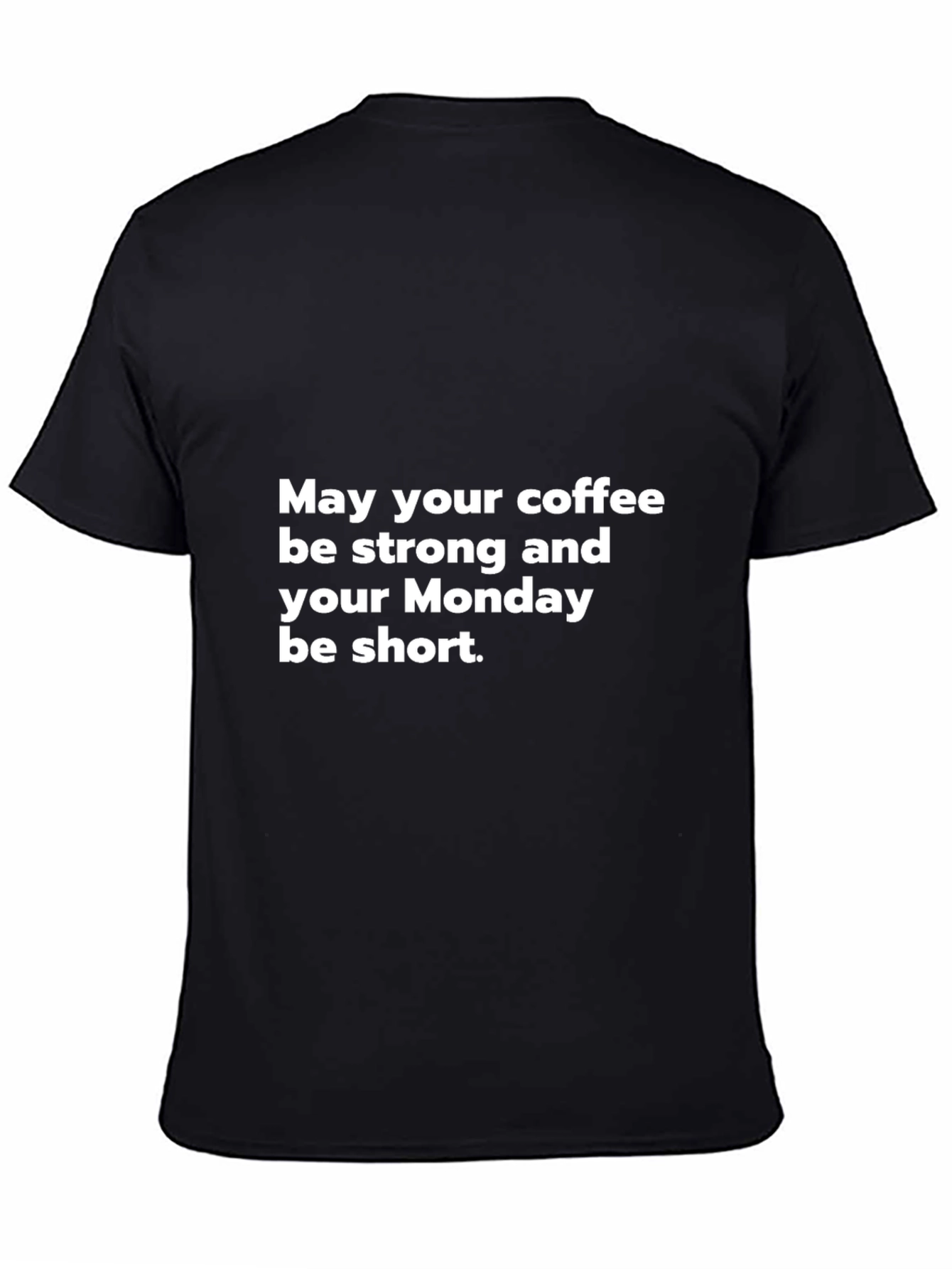 Black Coffee & Monday T-Shirt - Funny Slogan Tee view 4