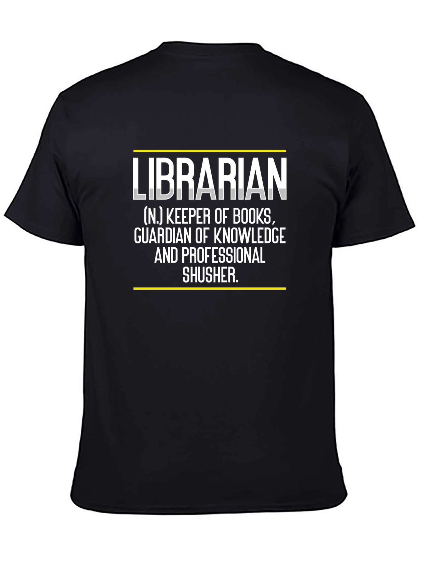 Black Librarian Definition Black T-Shirt view 4