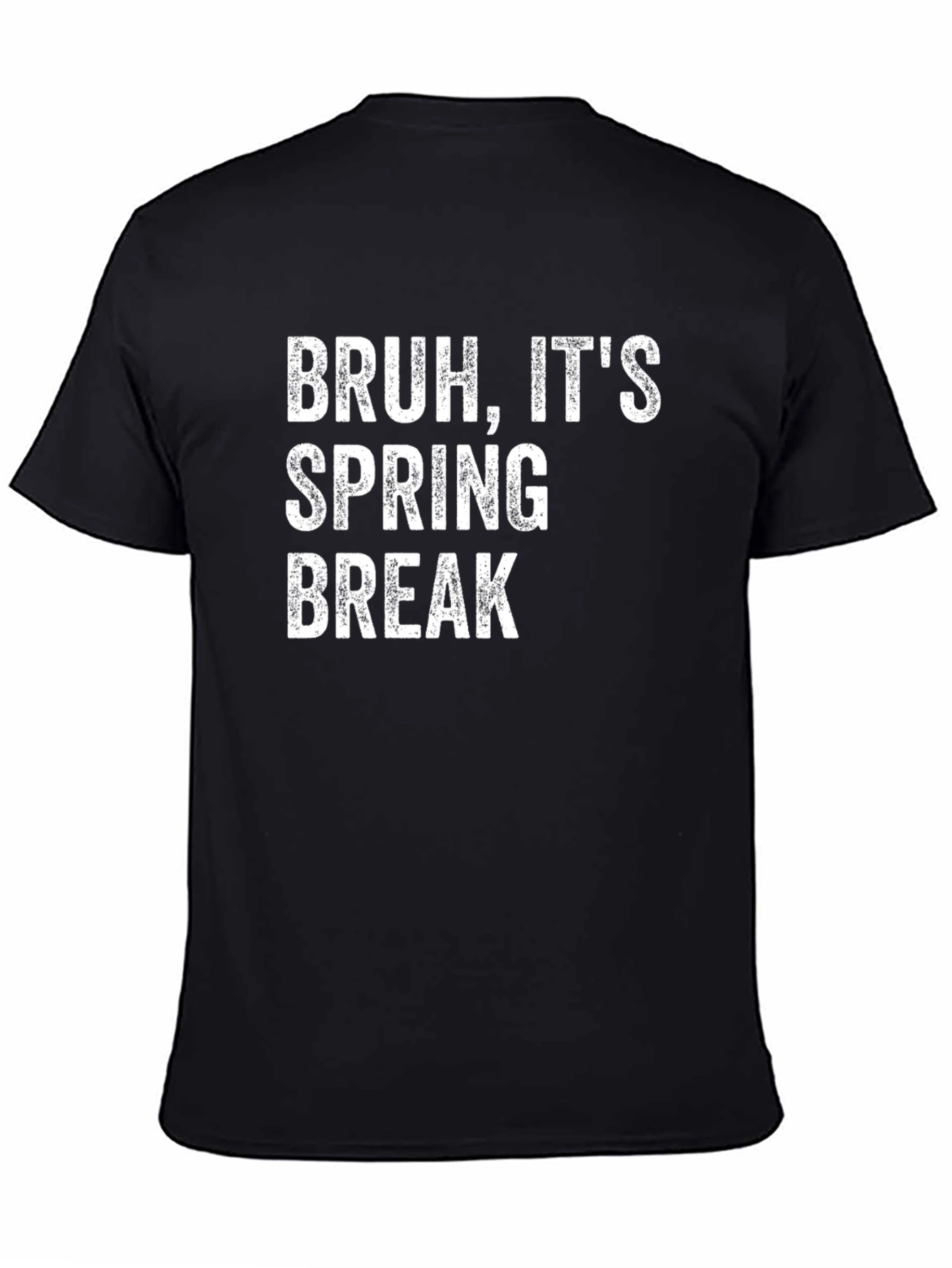 Black Bruh It's Spring Break T-Shirt Funny Vacation Tee view 4