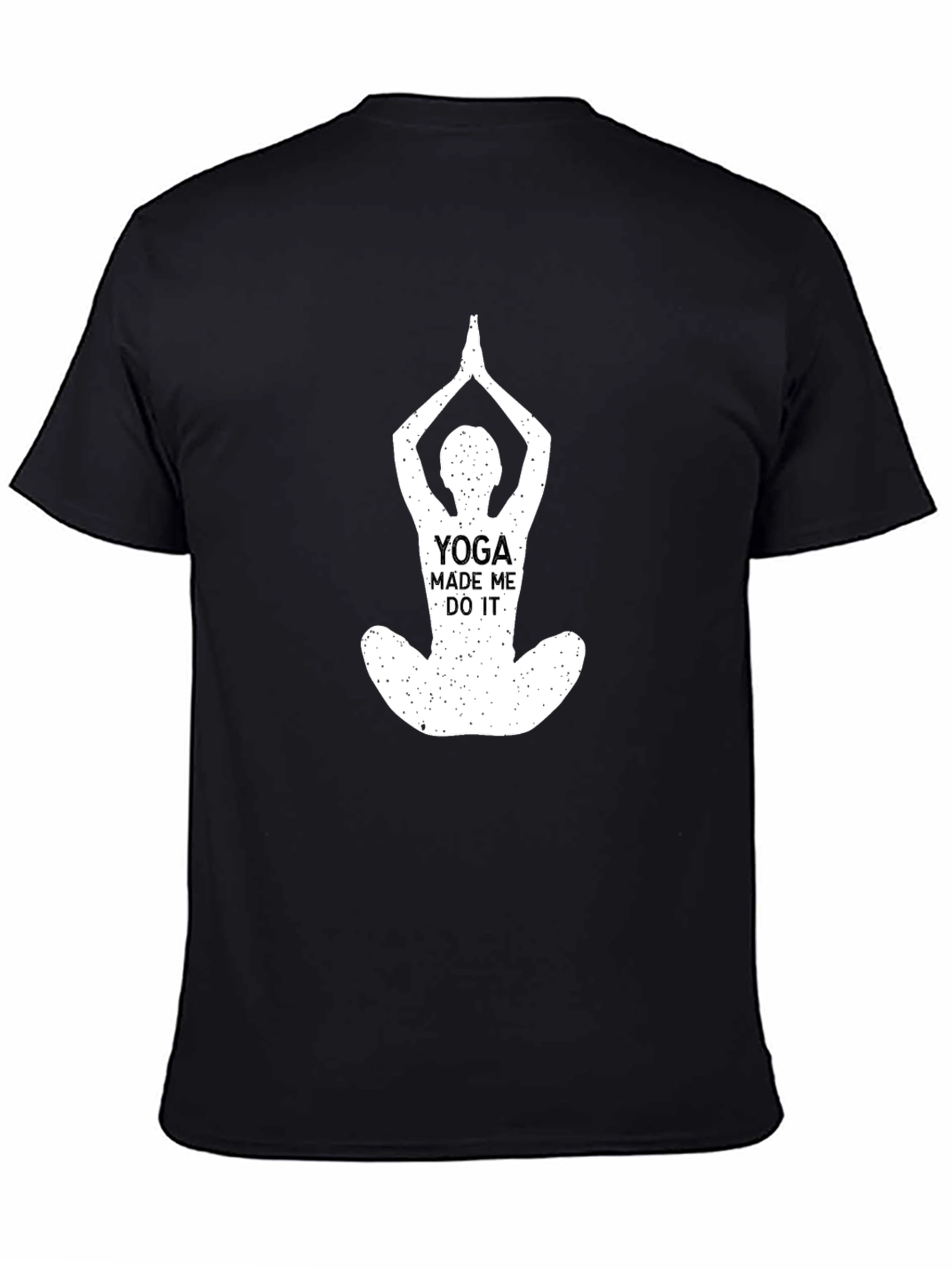 Black Yoga Made Me Do It Black T-Shirt view 4