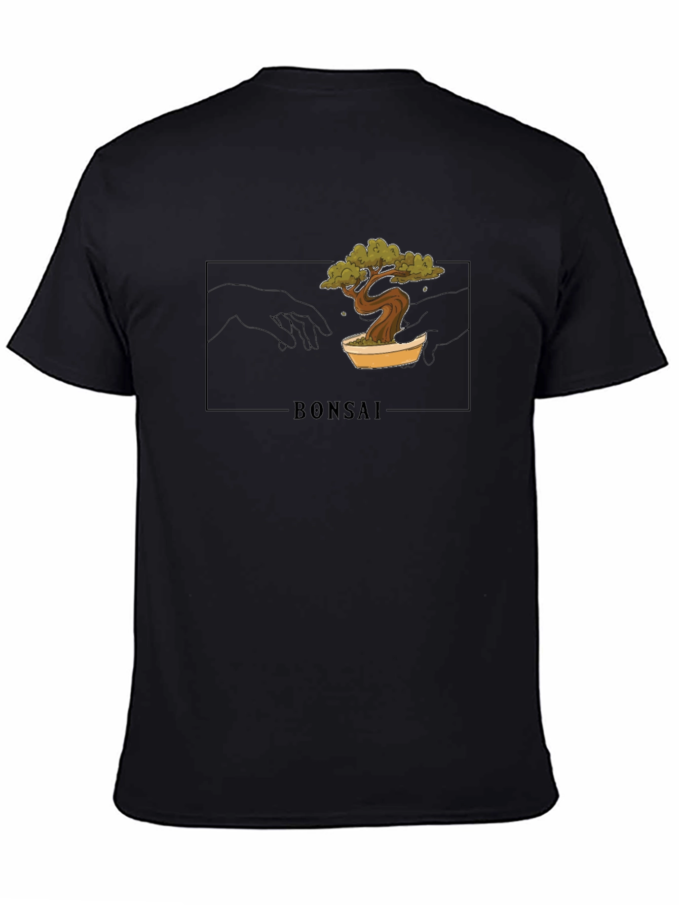 Black Bonsai Creation Graphic Tee - Black Unisex T-Shirt view 4
