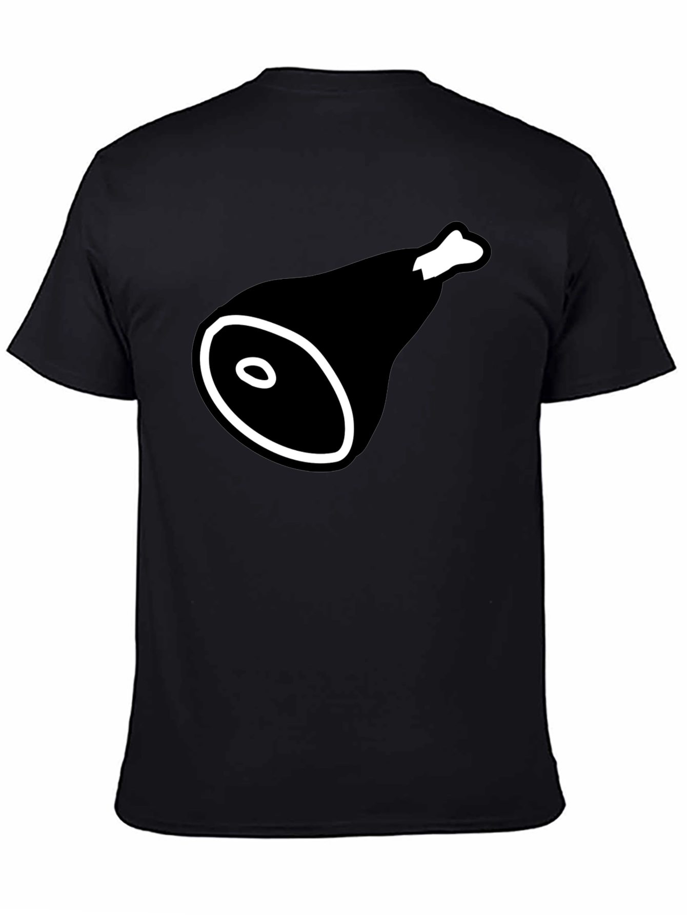 Black Ham Graphic T-Shirt - Funny Food Tee for Meat Lovers view 4