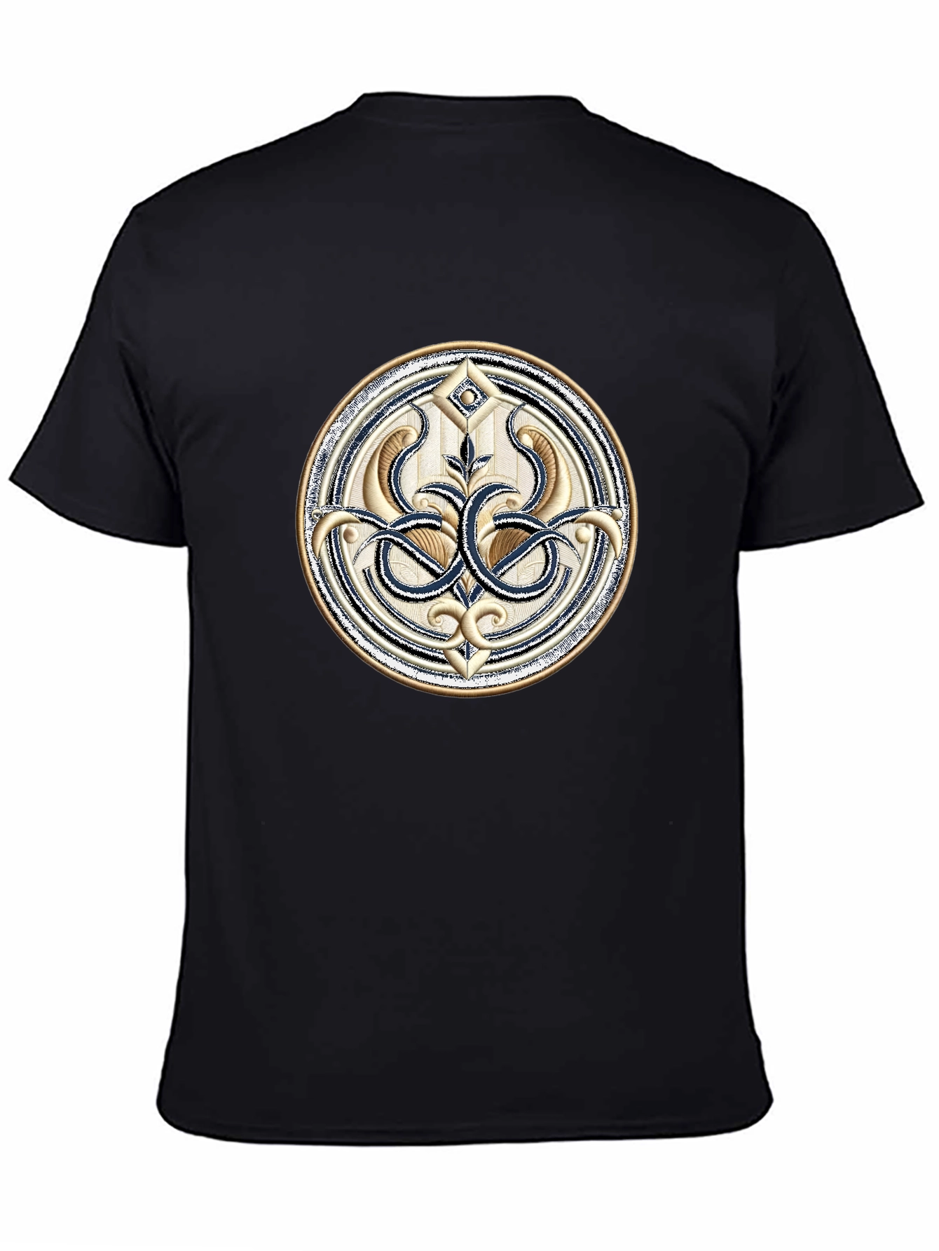 Ornate Emblem Black T-Shirt - 4