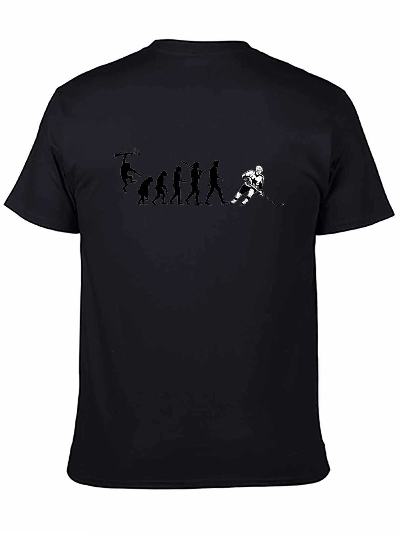 Black Evolution of Hockey Black T-Shirt view 4