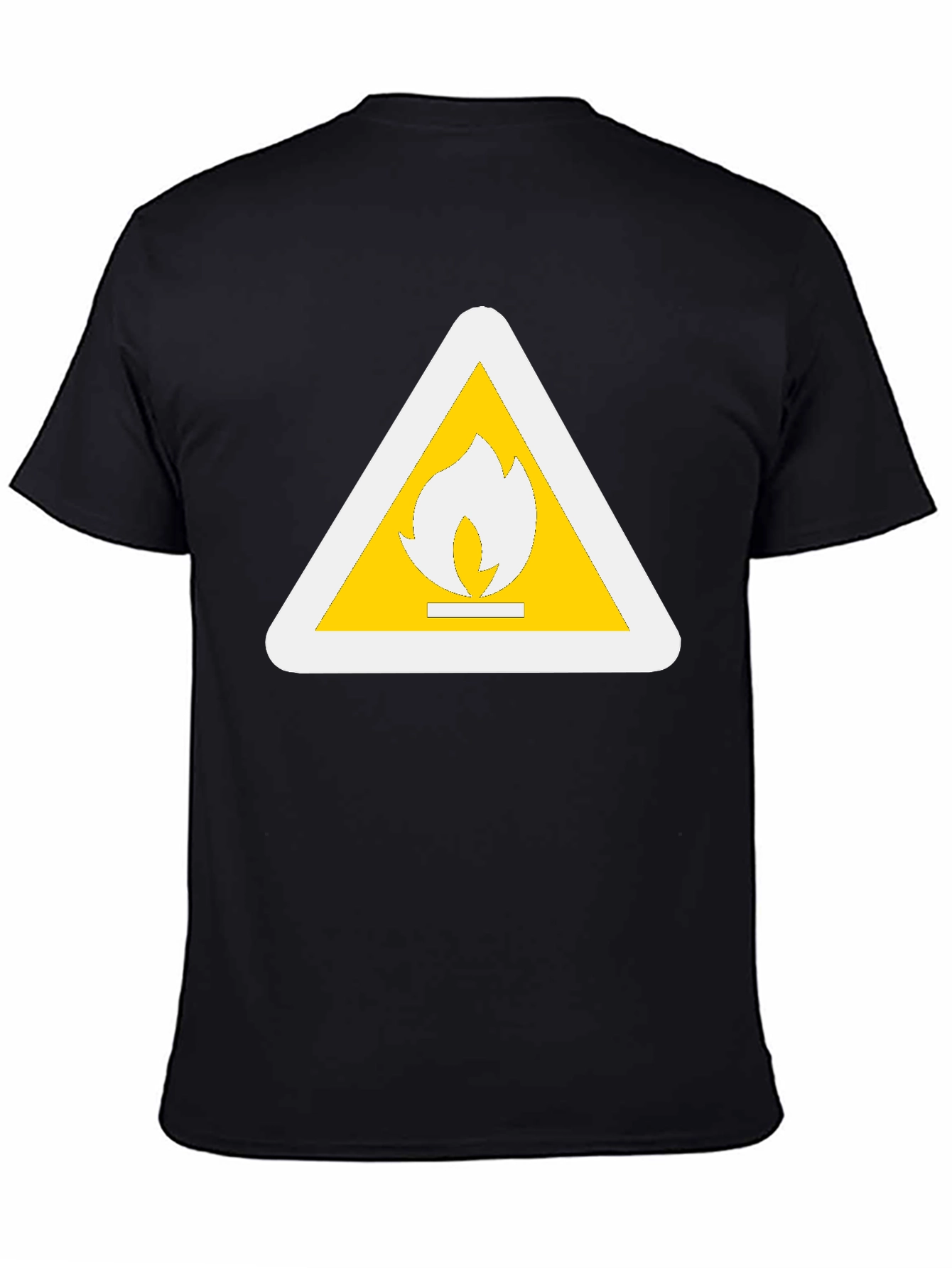 Black Flammable Hazard T-Shirt view 4