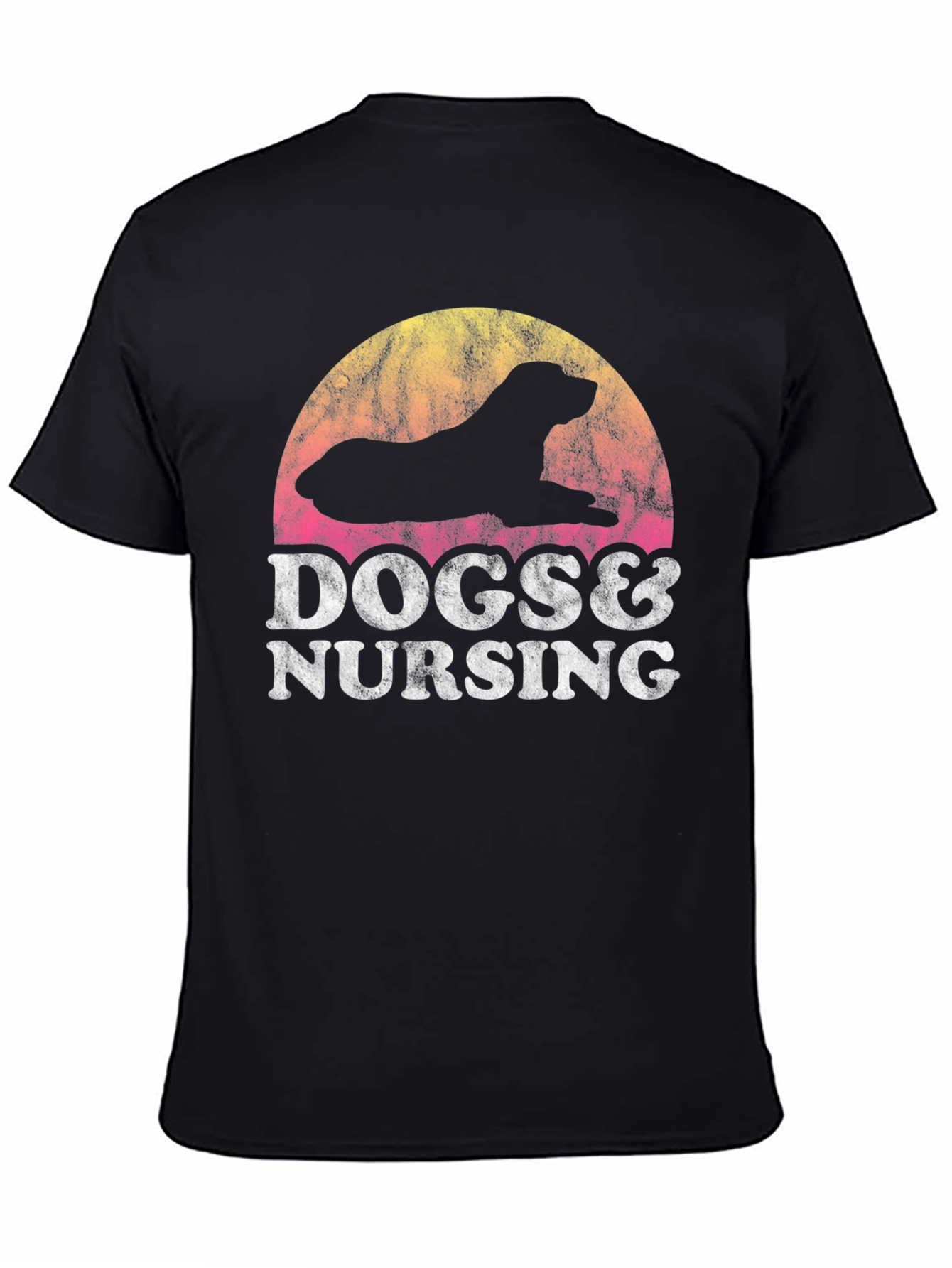 Black Dogs & Nursing Graphic Tee - Black view 4