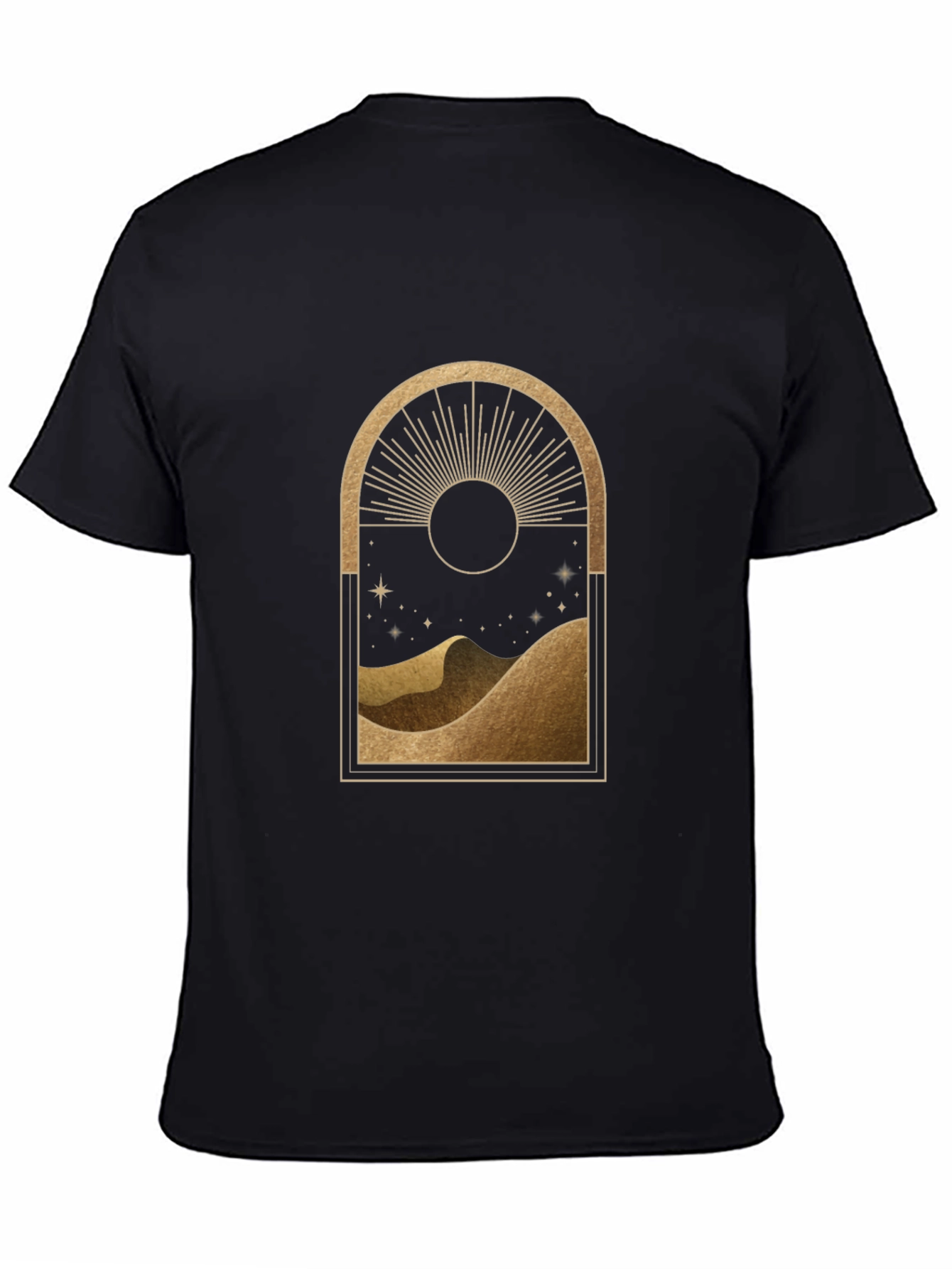 Black Mystic Desert Graphic Black Tee view 4