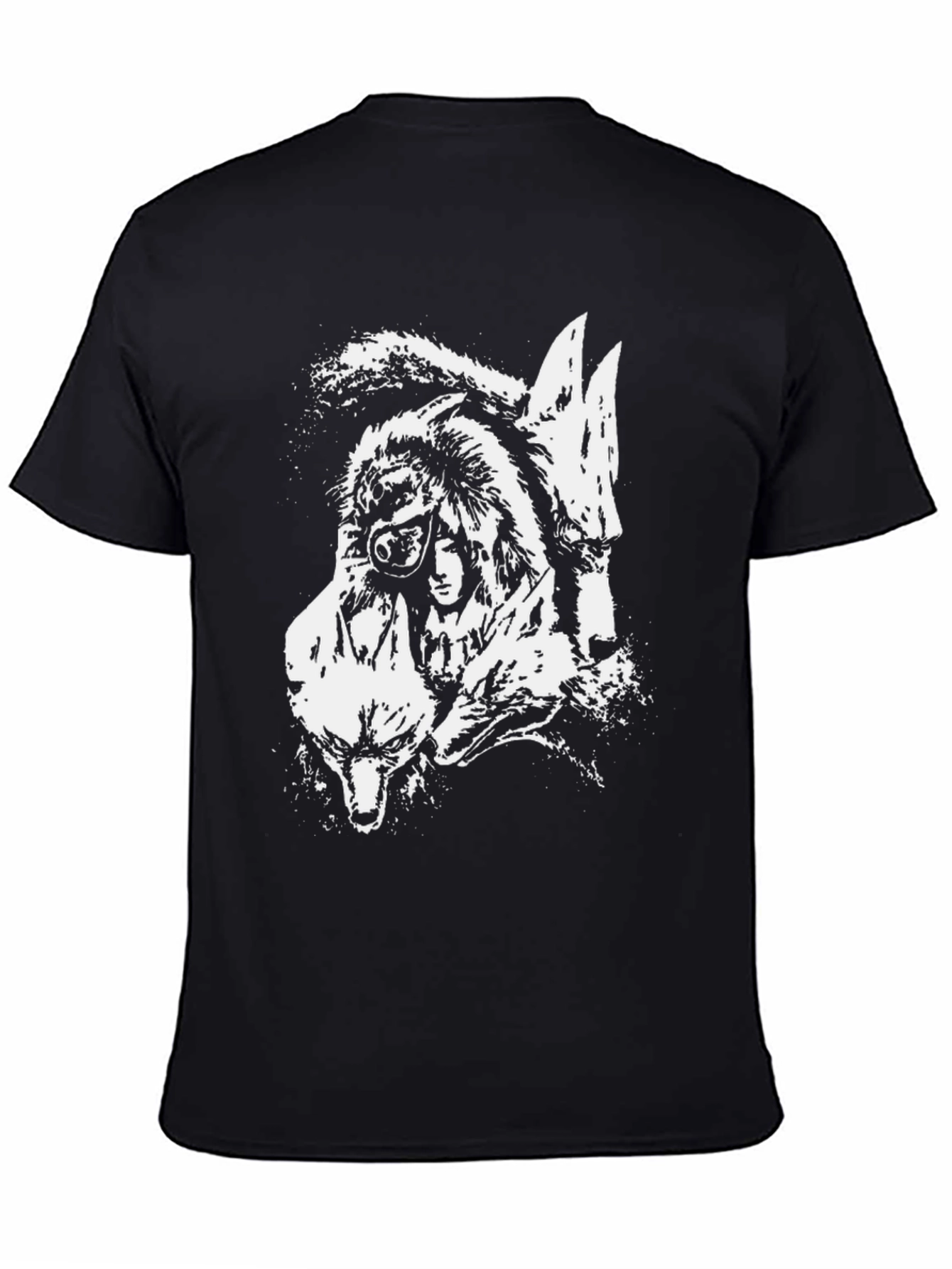 Black Wolfpack Graphic Print Black T-Shirt view 4