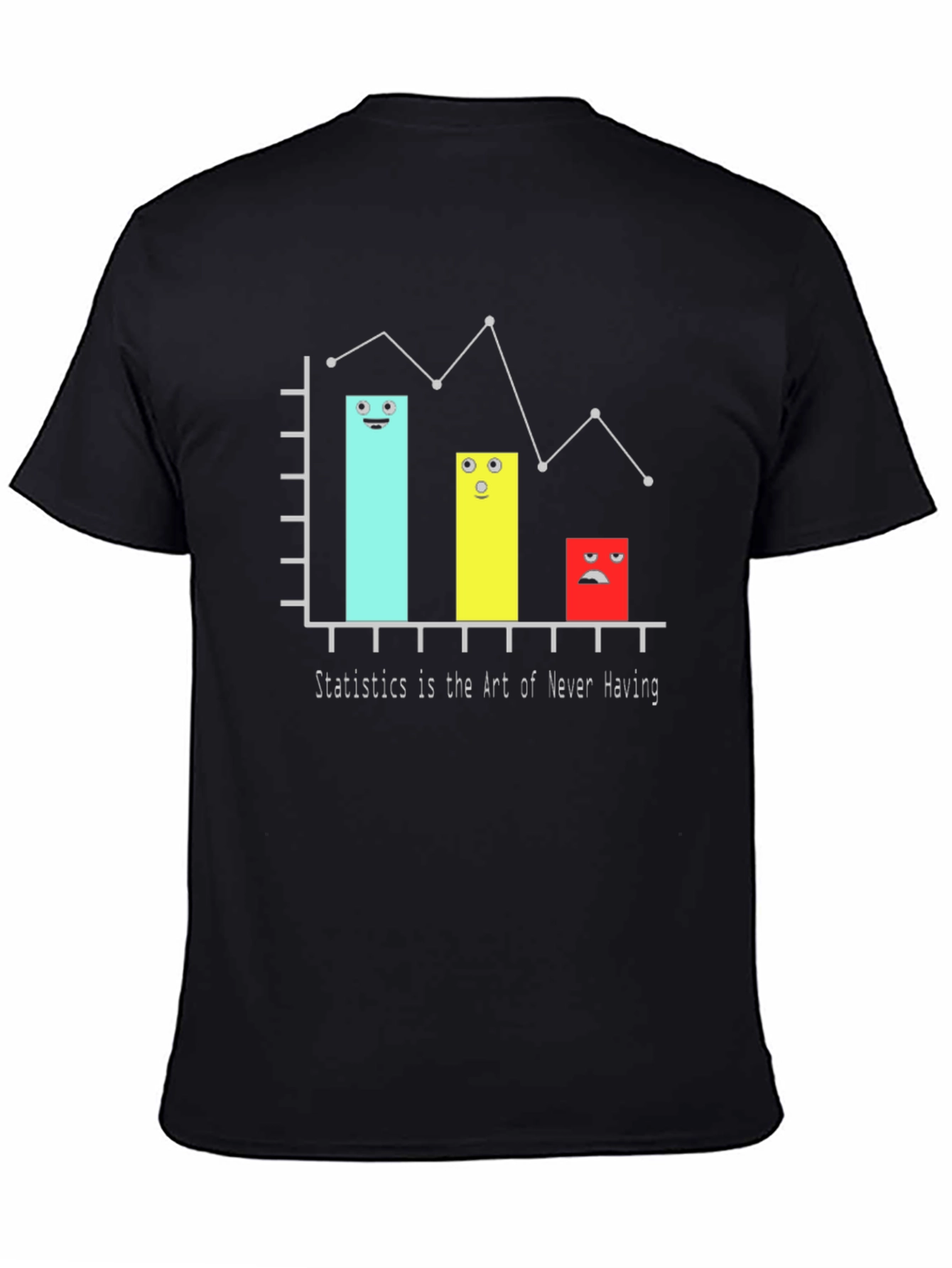 Black Statistics Humor Graphic Tee view 4