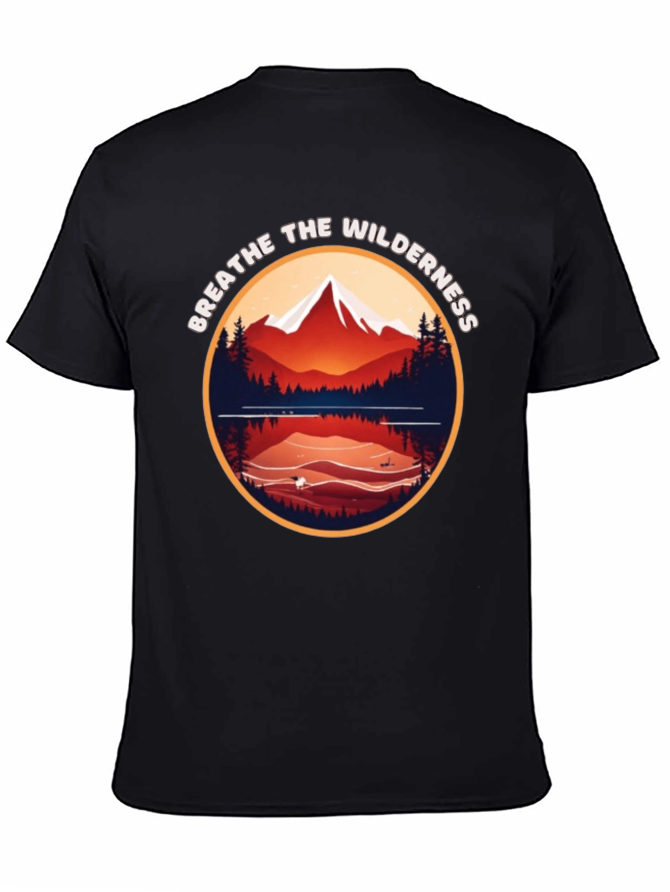 Black Breathe the Wilderness Graphic Tee view 4
