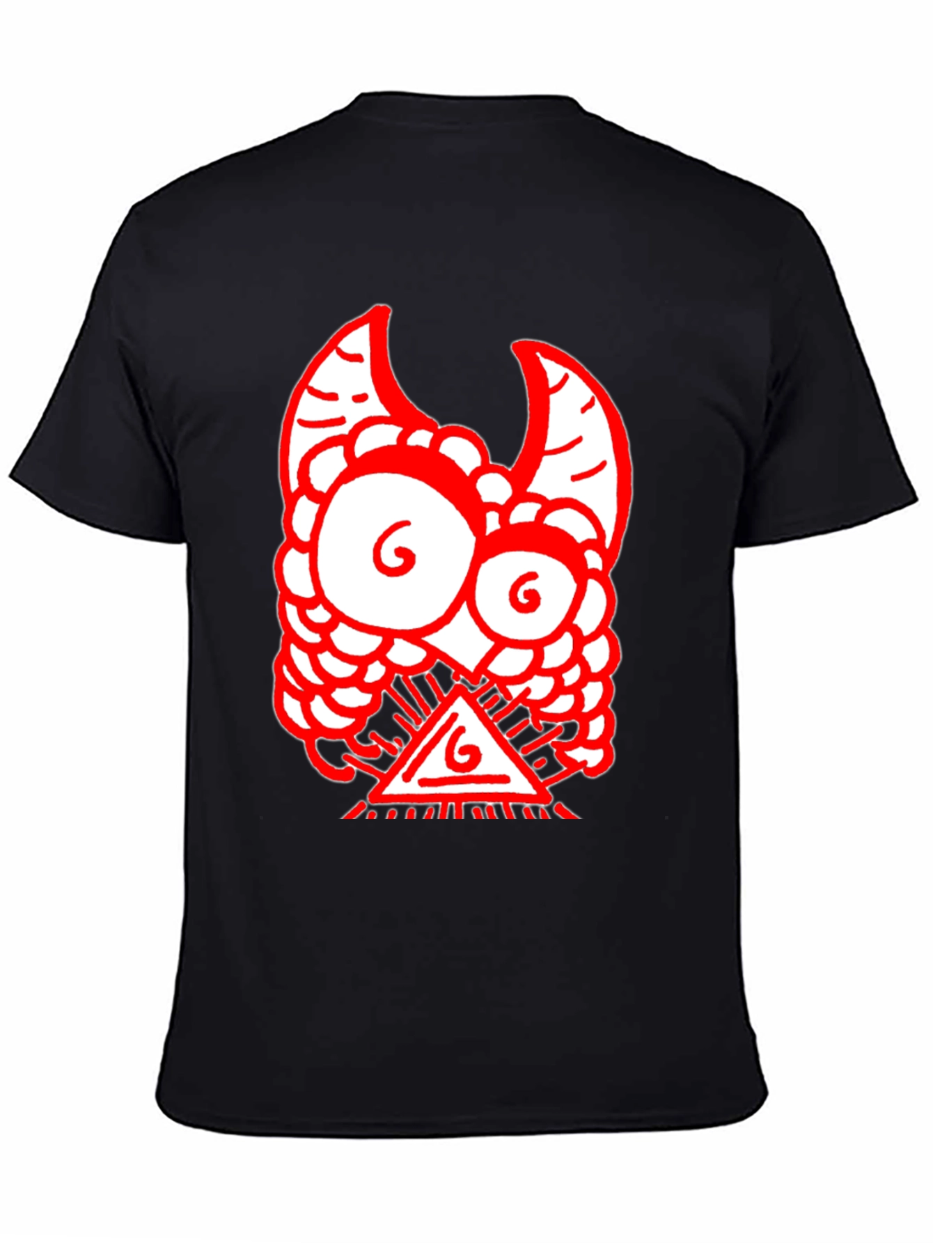 Black Red Monster Graphic Black T-Shirt view 4
