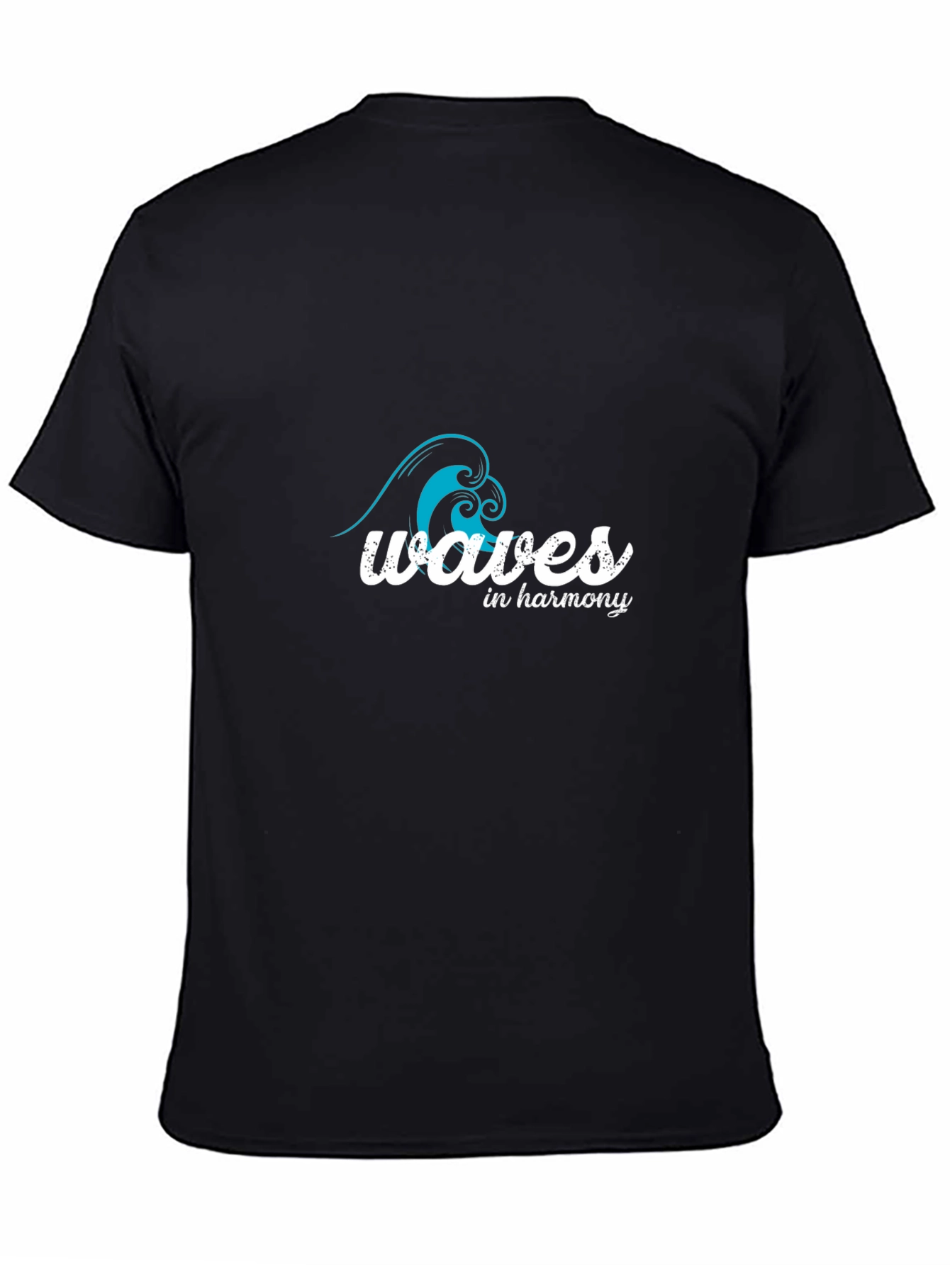 Black Waves In Harmony Graphic T-Shirt view 4