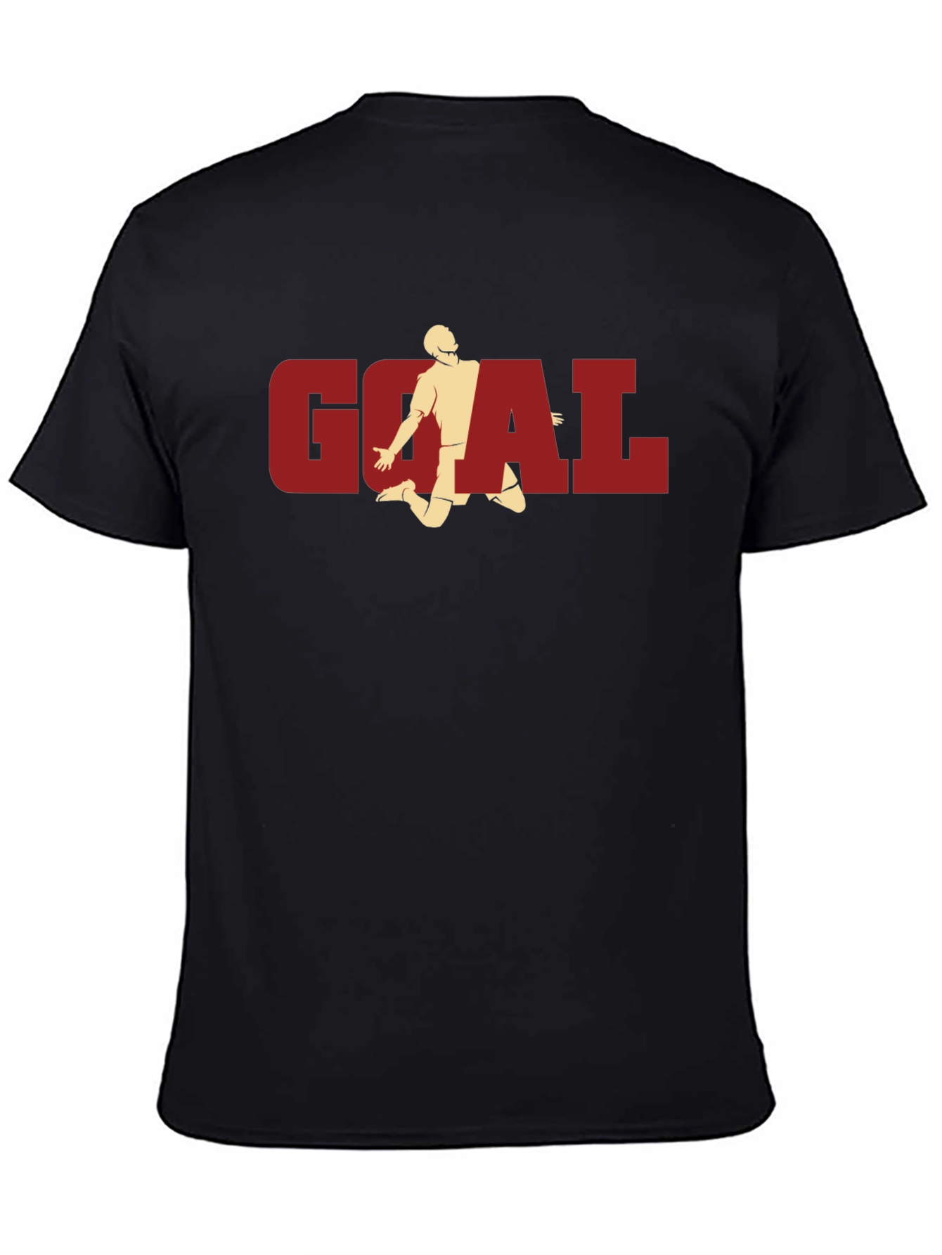 Black Goal! Graphic Tee - Black Cotton T-Shirt view 4