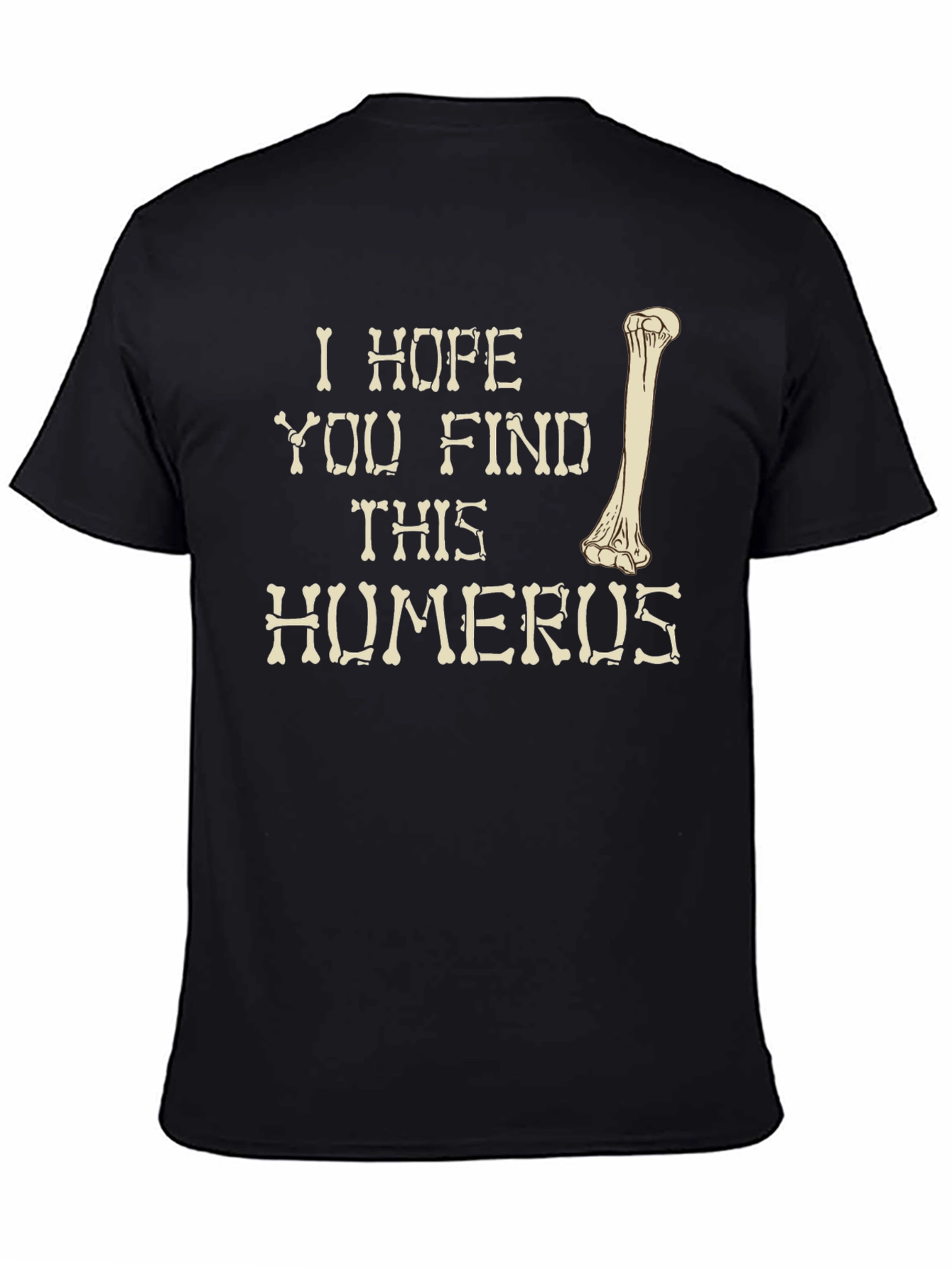 Black Humorous Bone Graphic T-Shirt view 4