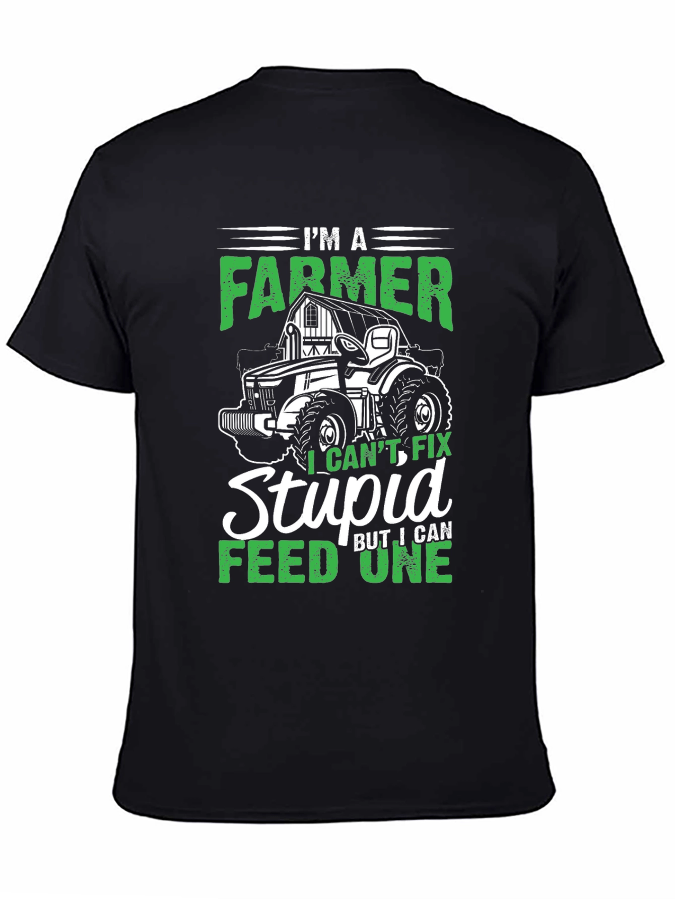 Black I'm A Farmer T-Shirt - Funny Farming Tee view 4