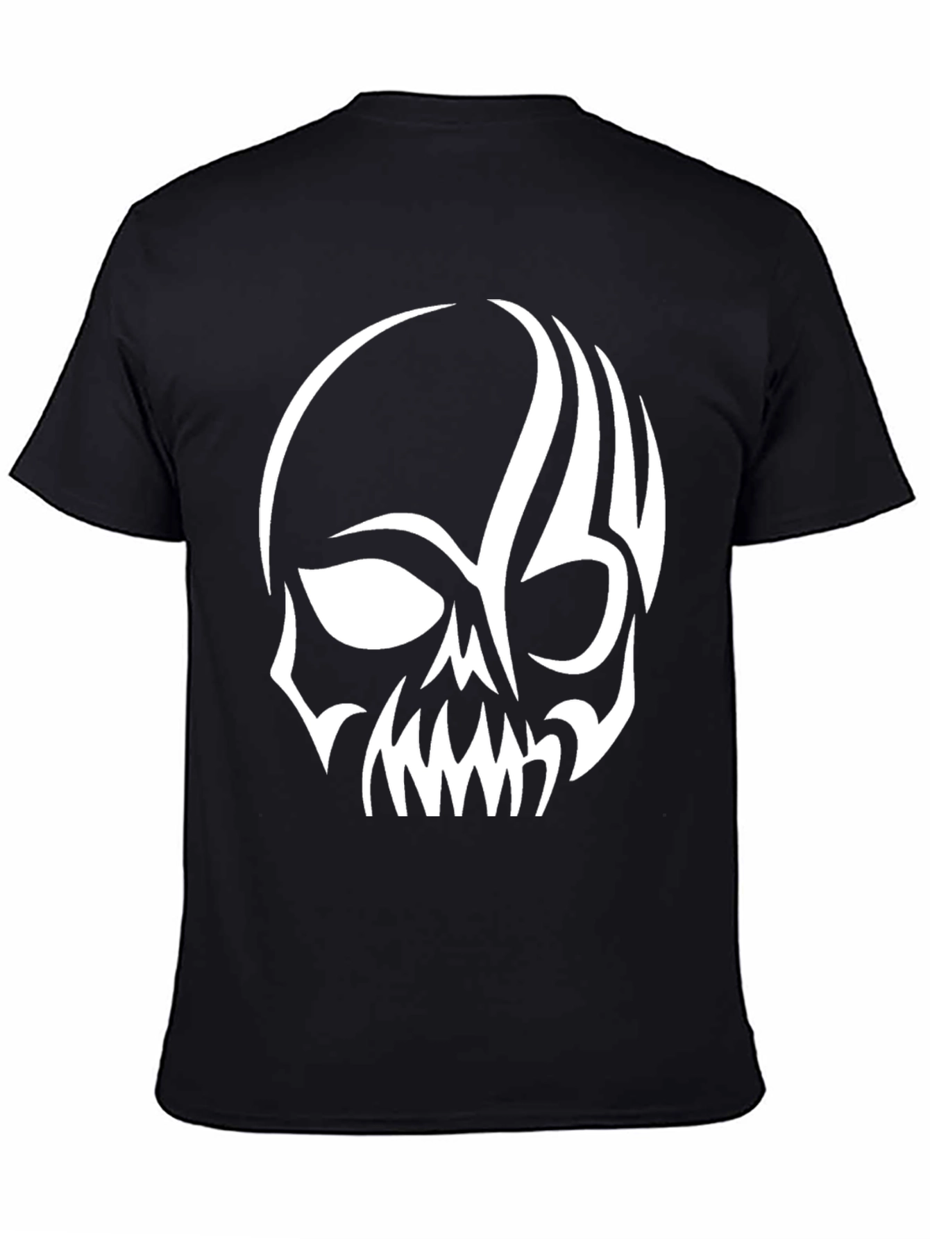 Black Skull Graphic Tee - Men's Black T-Shirt view 4