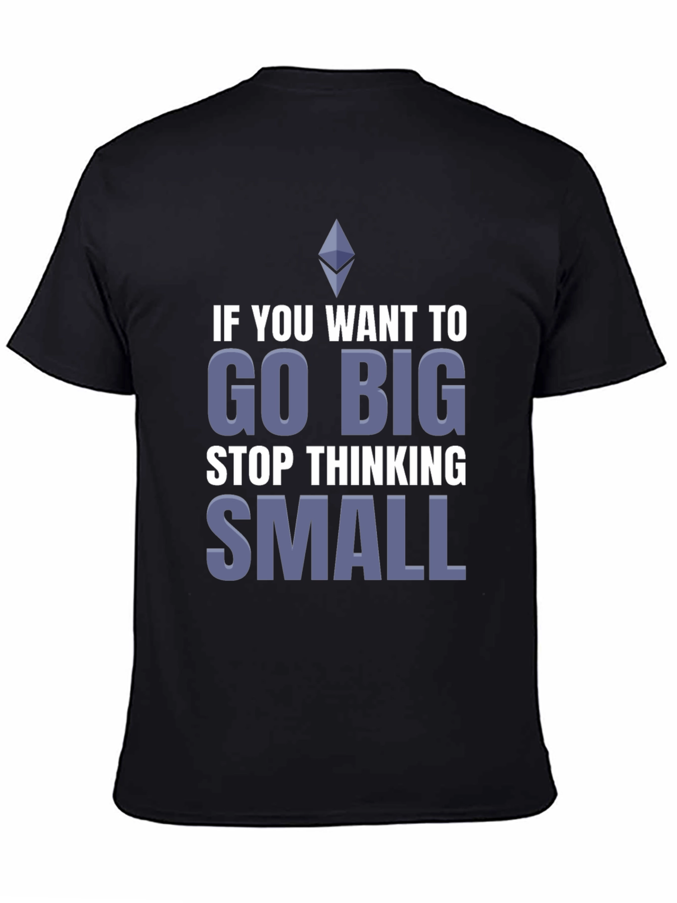 Black Go Big Motivational Graphic Tee - Black T-Shirt view 4