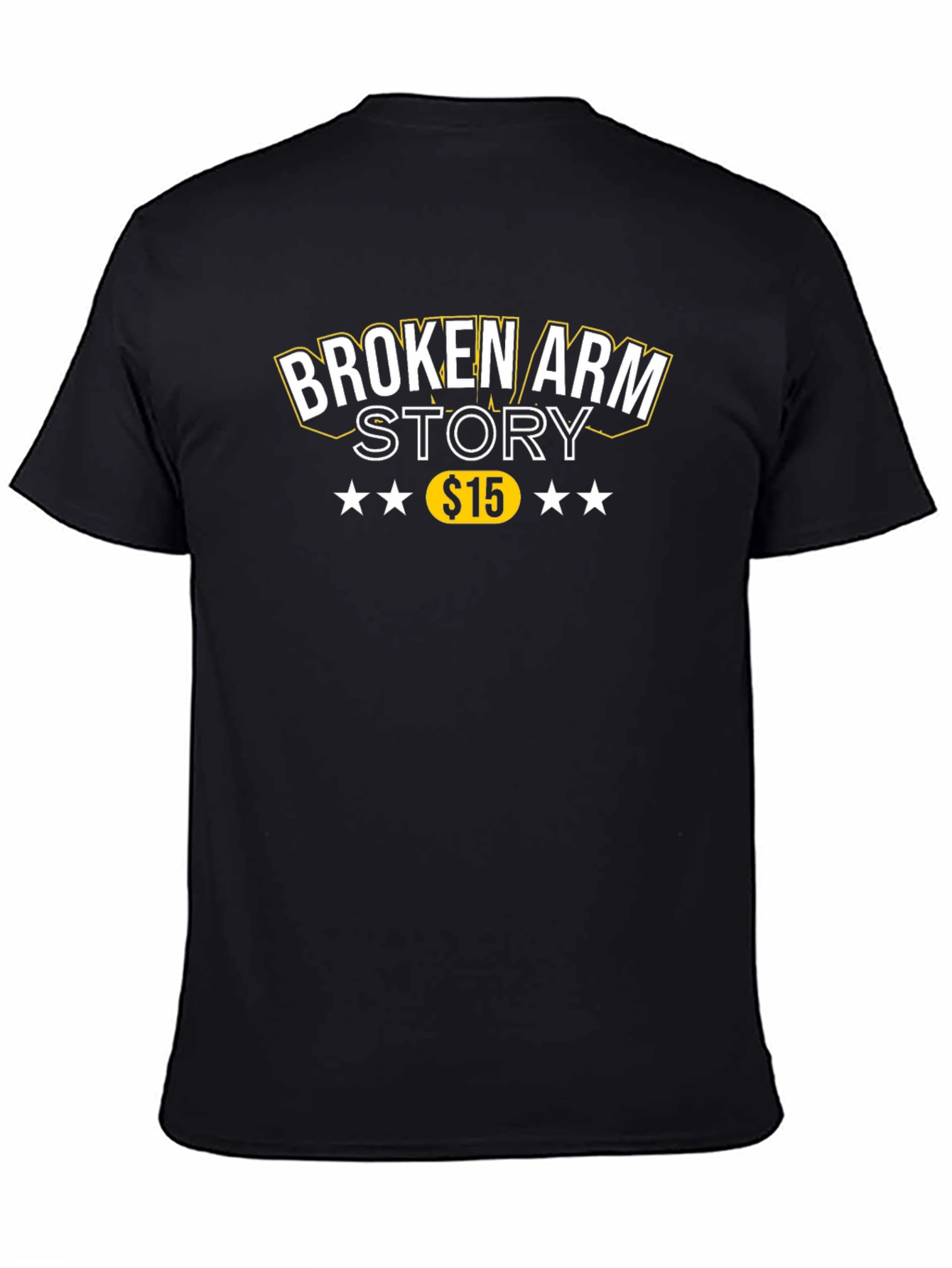 Black Broken Arm Story T-Shirt - Black view 4
