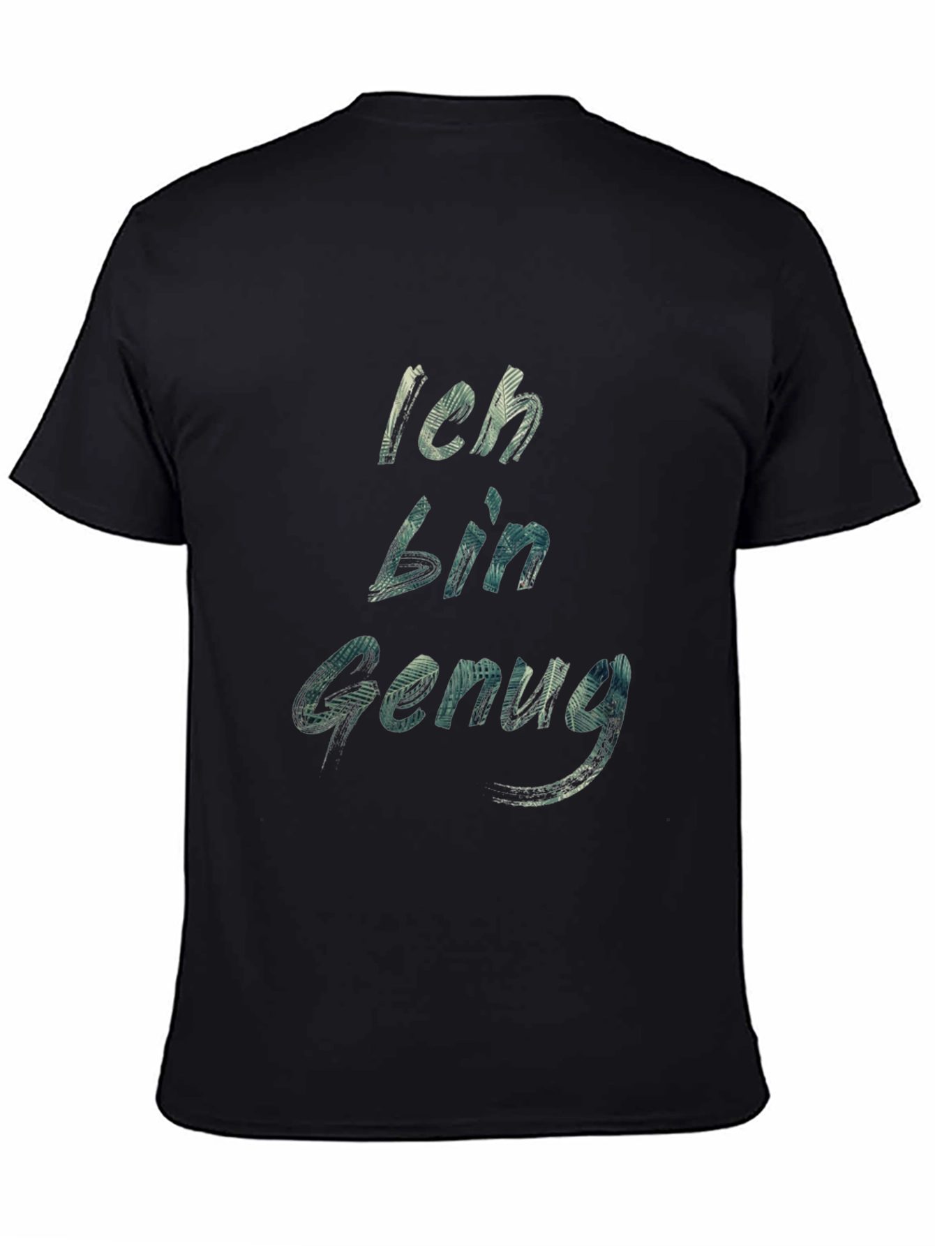 Black Ich Bin Genug T-Shirt - Black view 4