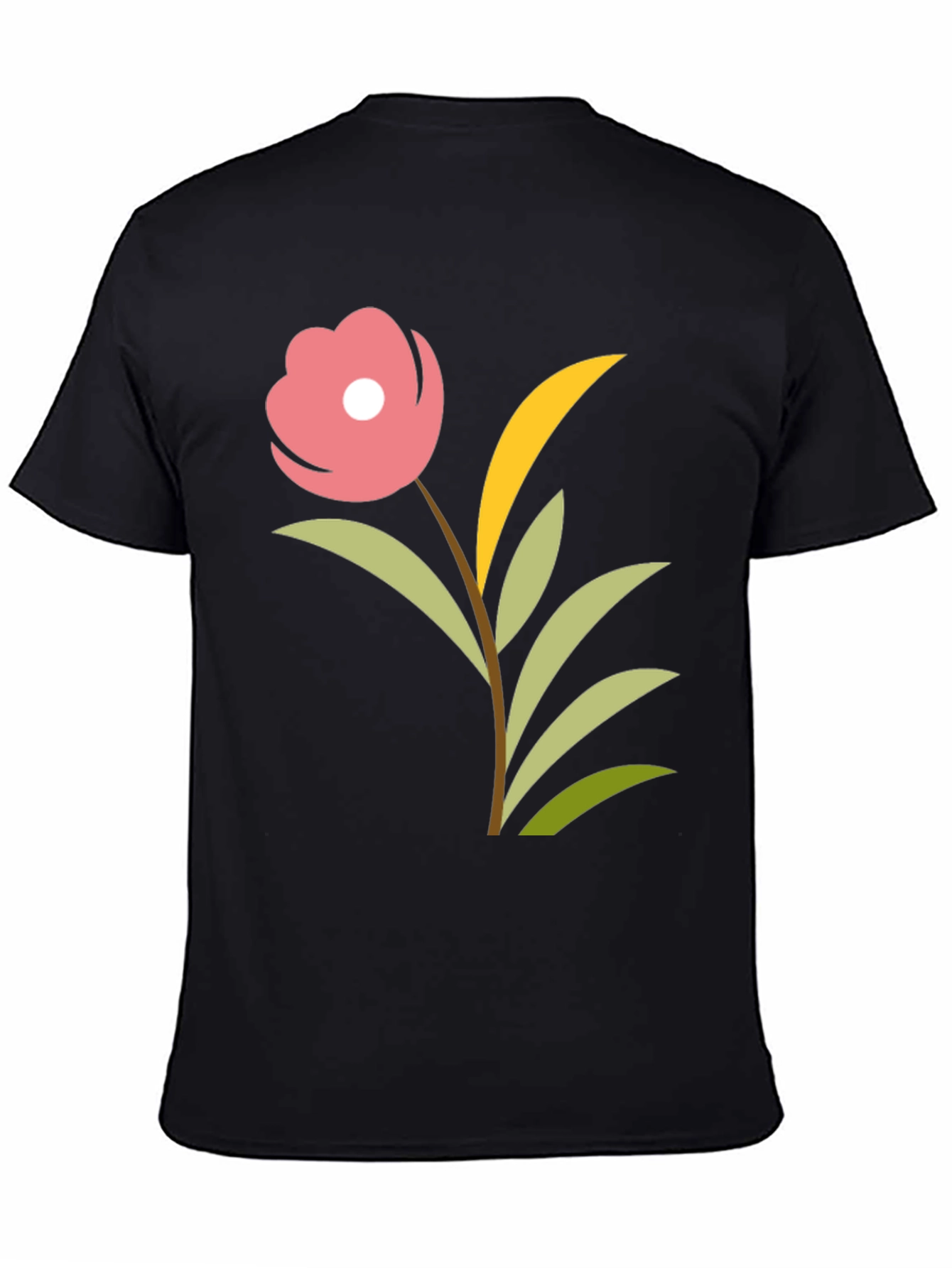 Black Floral Graphic Tee - Black view 4