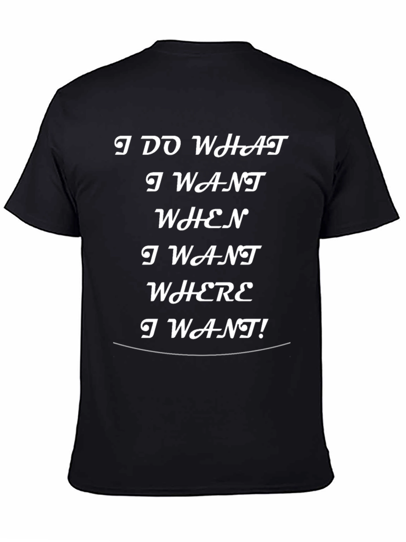 Black I Do What I Want Black Tee view 4