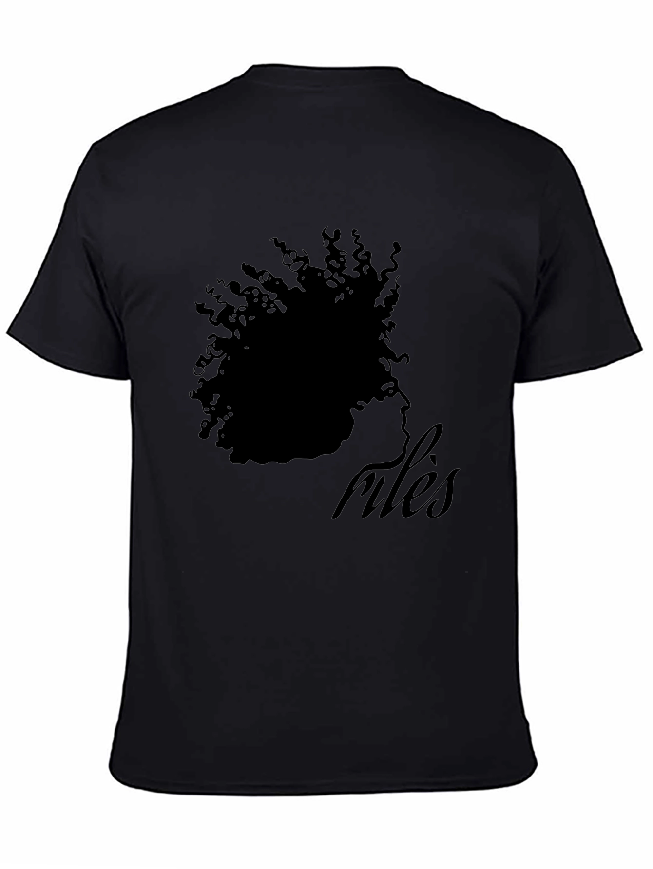 Black Stylish Black 'Rules' Graphic T-Shirt view 4