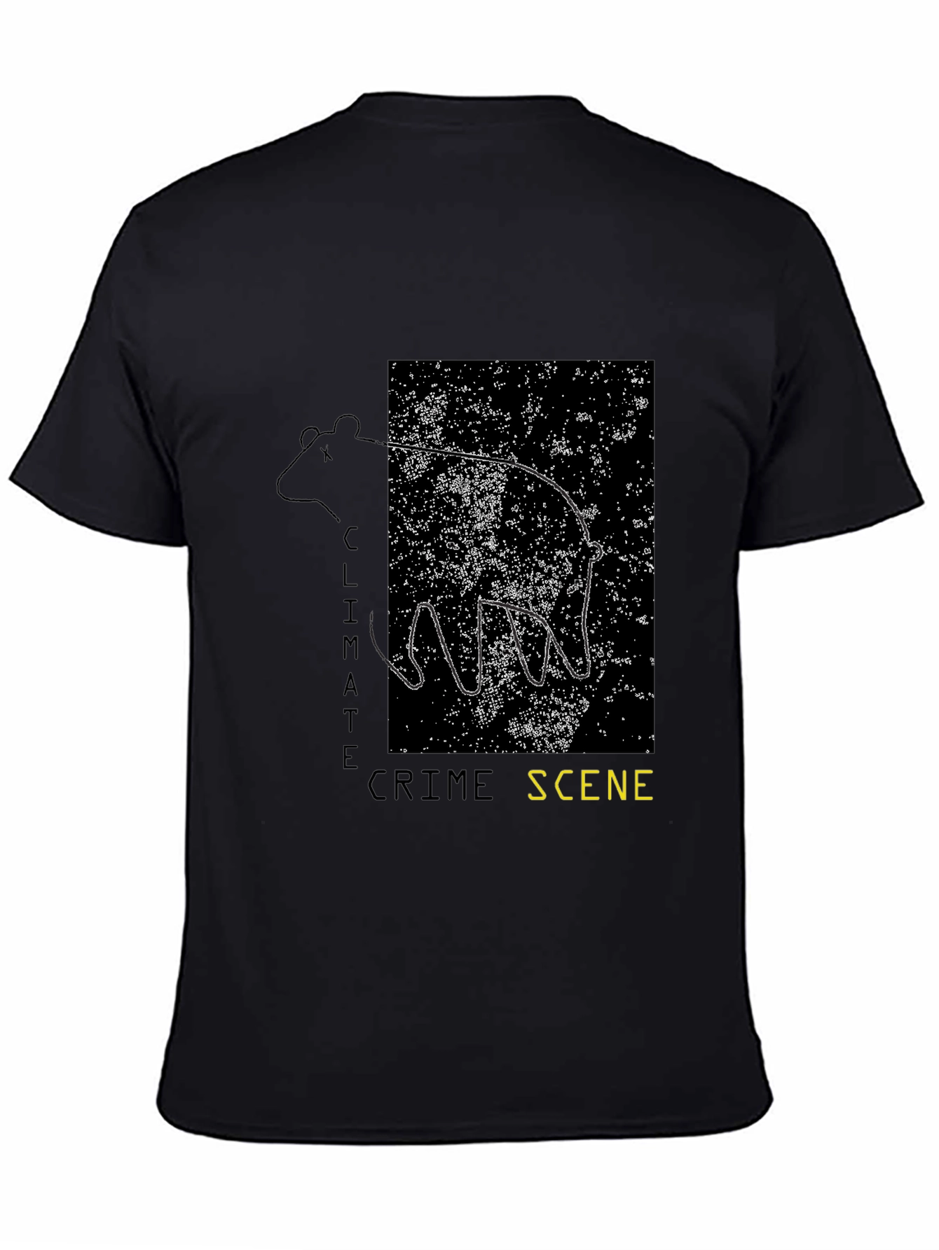 Black Climate Crime Scene T-Shirt view 4