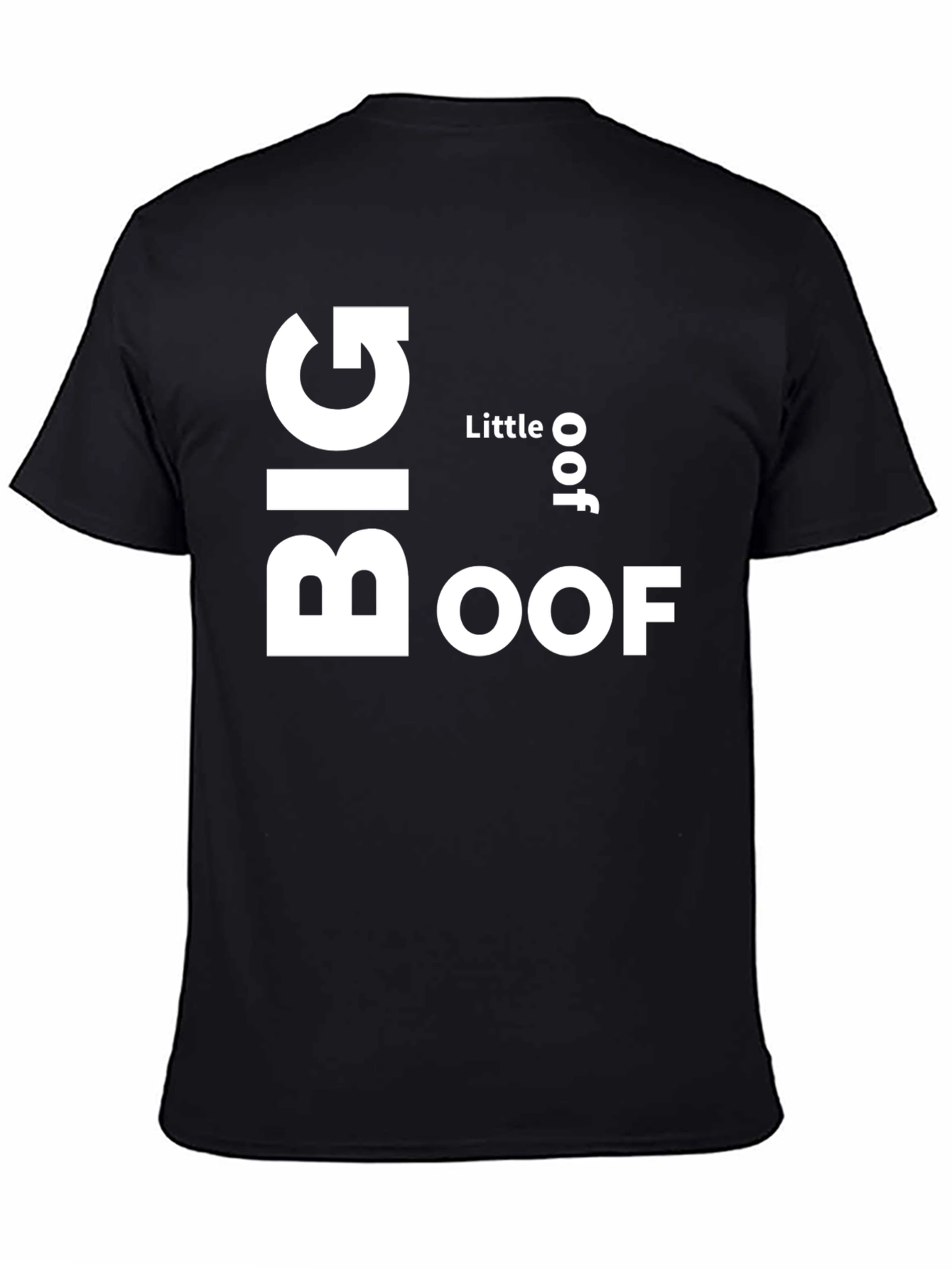 Black Big Oof Graphic Tee - Funny Sarcastic T-Shirt view 4