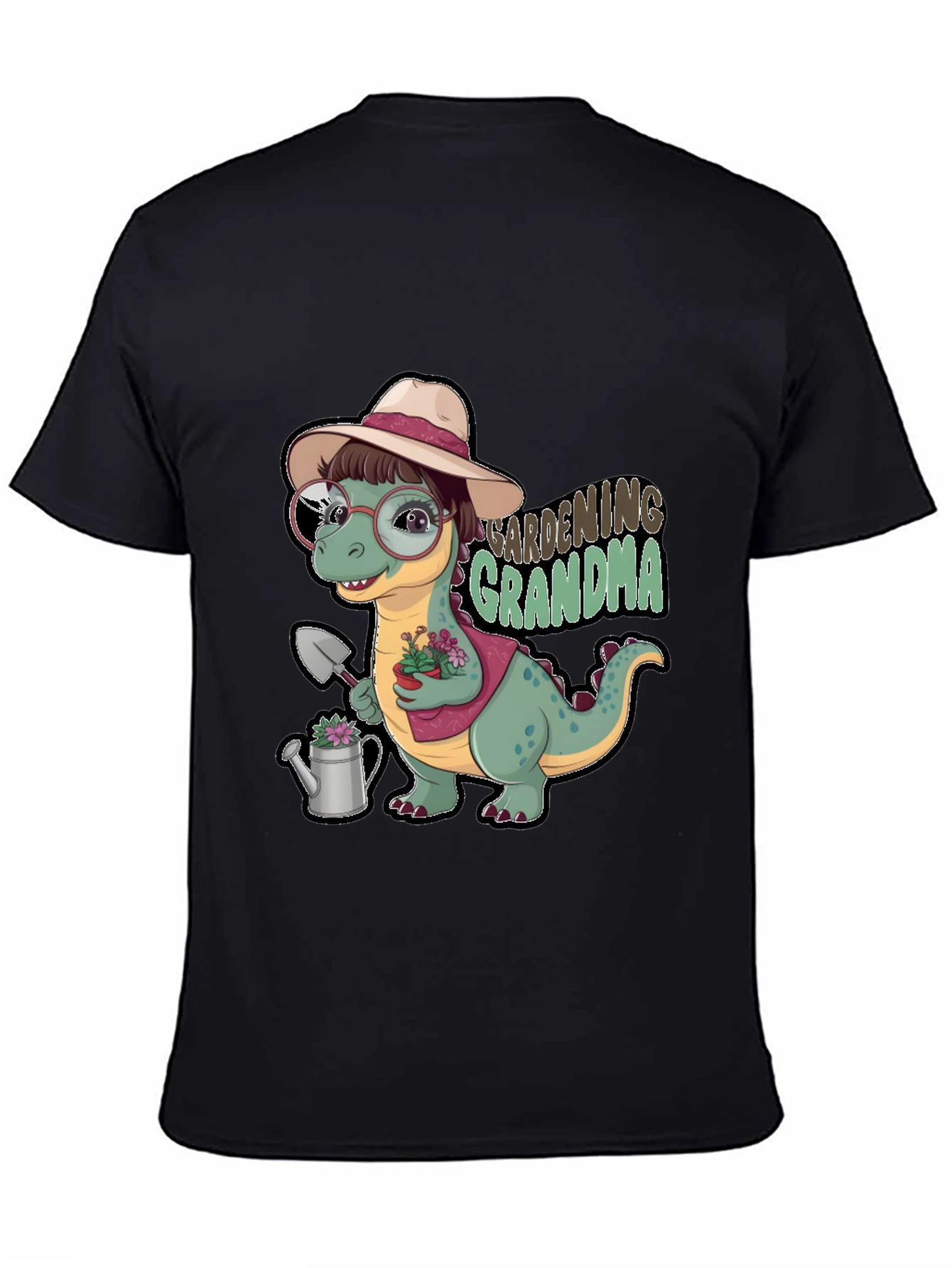Gardening Grandma Dinosaur T-Shirt - 4