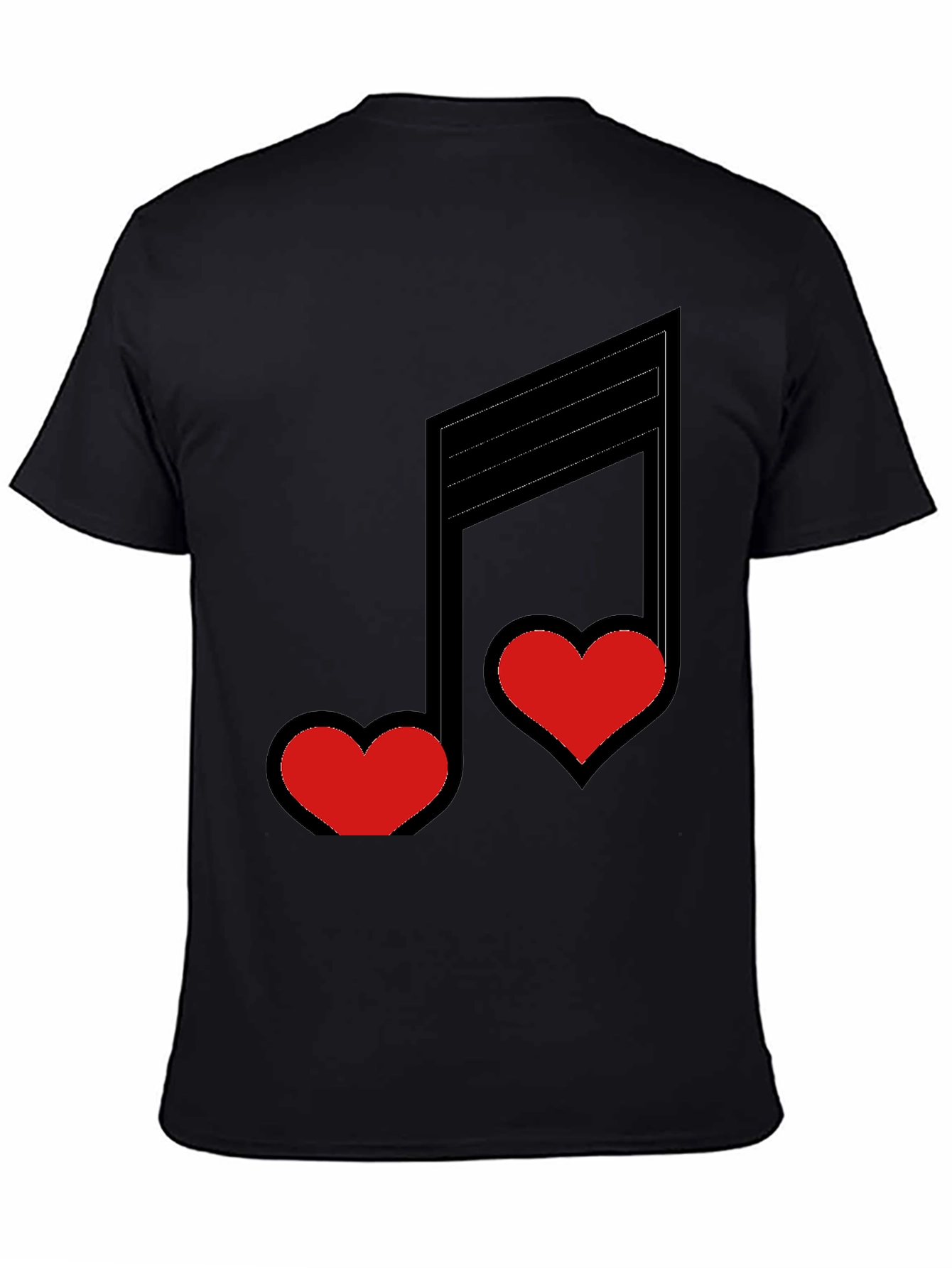 Black Love Notes Black Graphic Tee view 4
