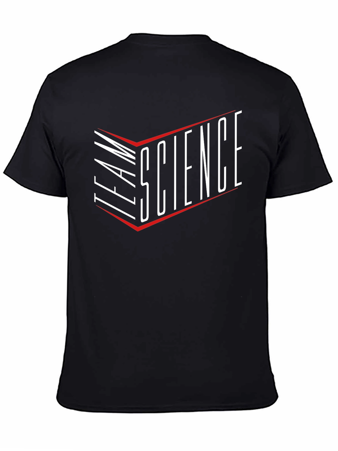 Black Team Science Graphic Black T-Shirt view 4