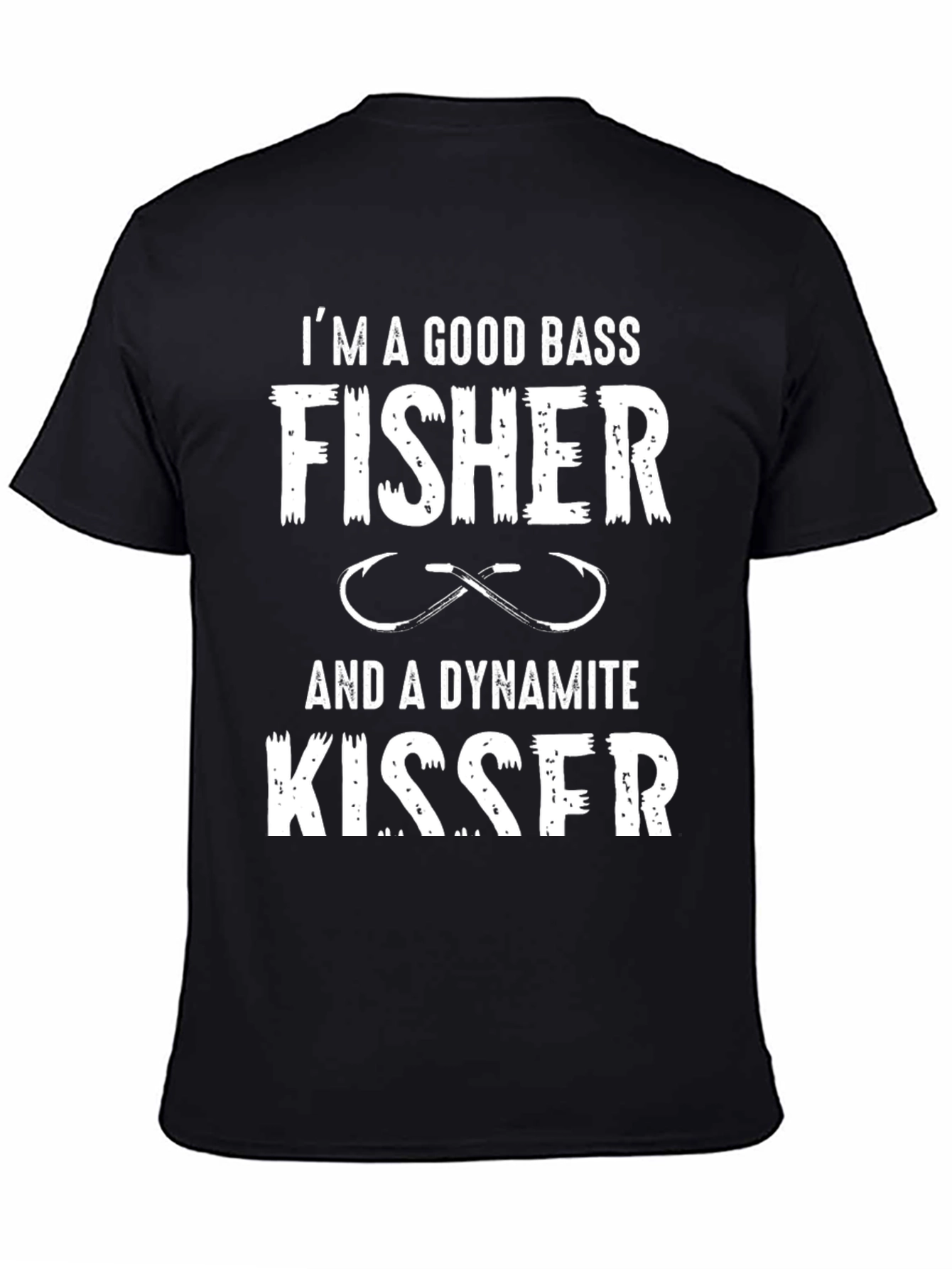 Black Good Bass Fisher & Dynamite Kisser Black T-Shirt view 4