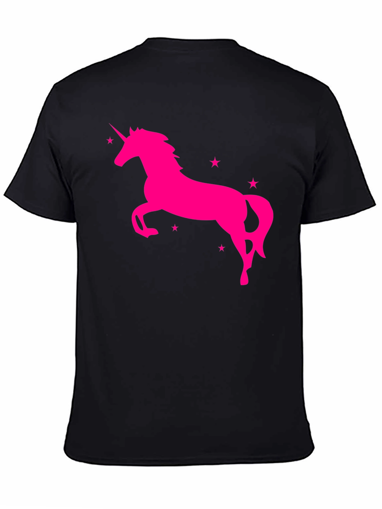 Black Unicorn Graphic Tee - Men's Black Shirt view 4