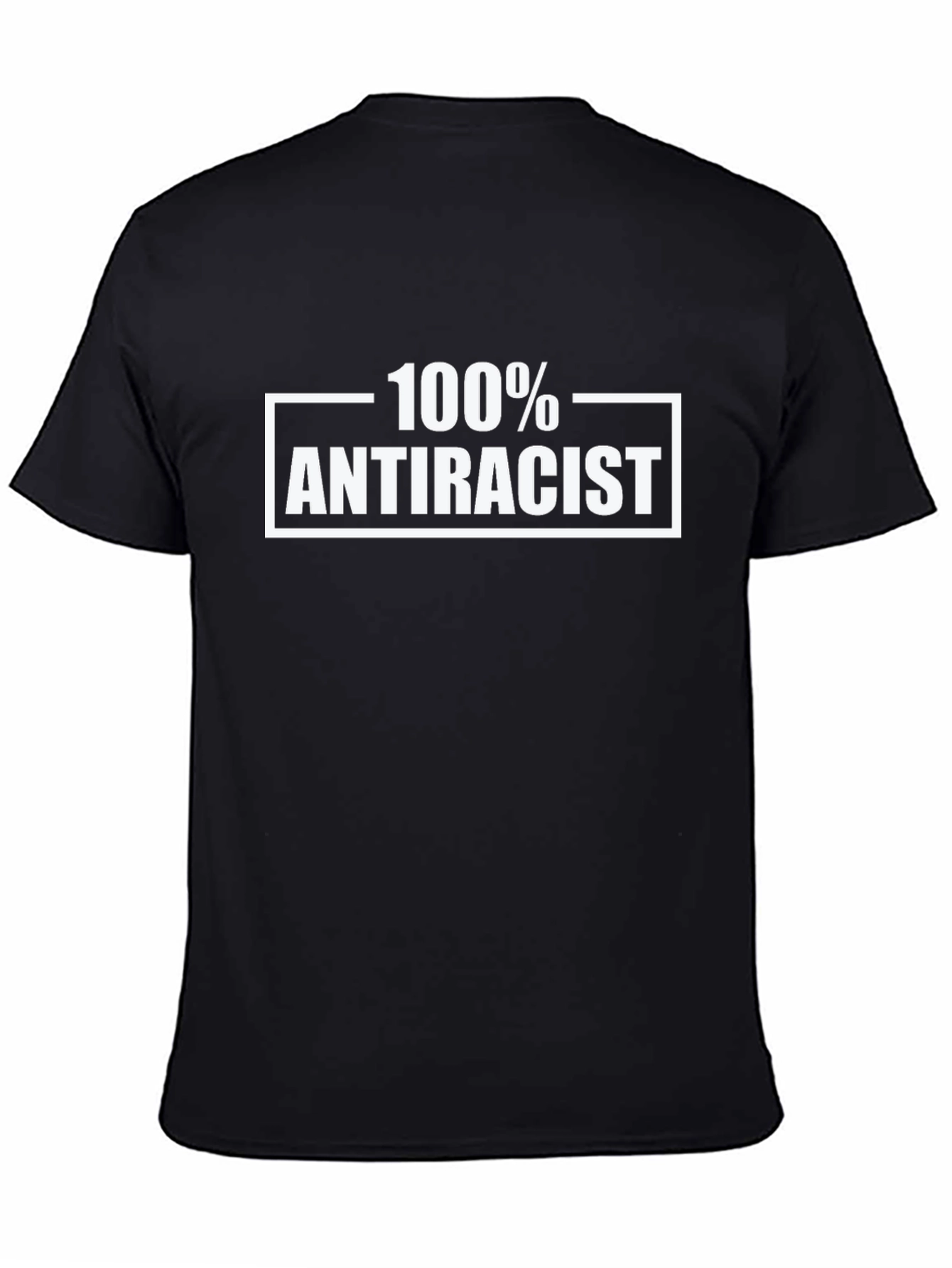 Black 100% Antiracist Graphic T-Shirt - Black view 4