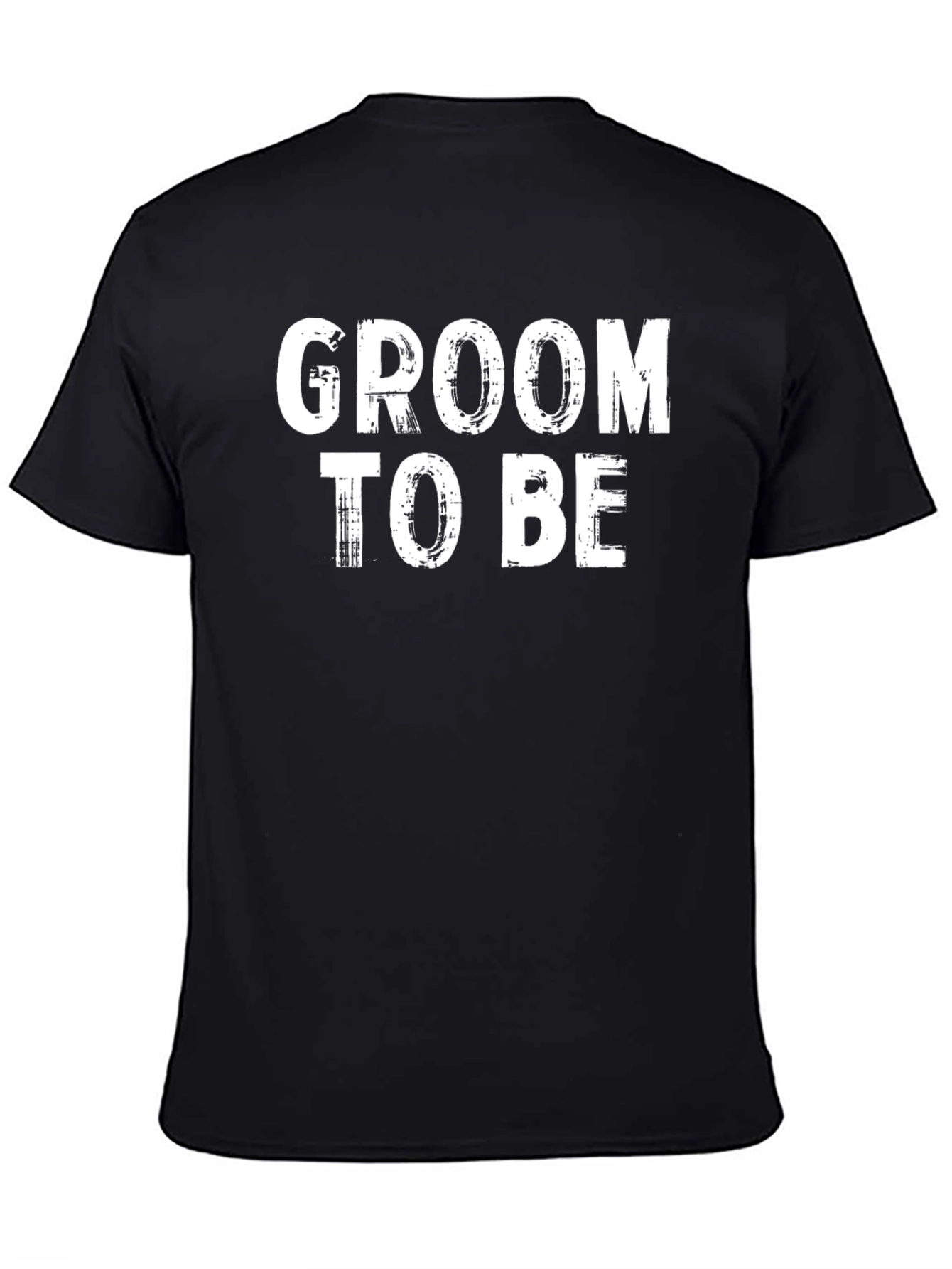Black Groom To Be T-Shirt - Black Cotton Blend view 4