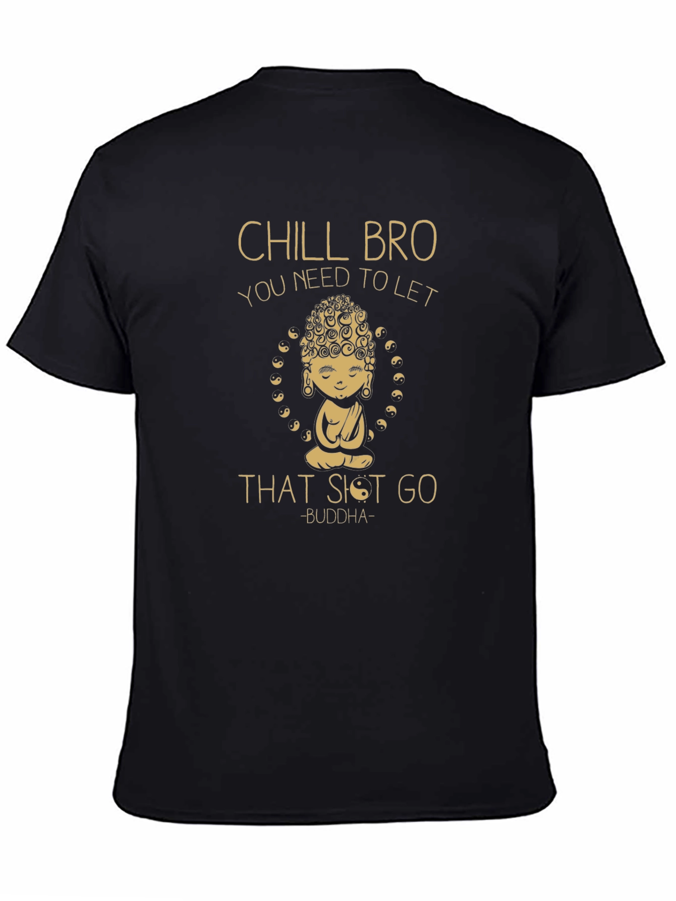Black Chill Bro Buddha Graphic T-Shirt view 4