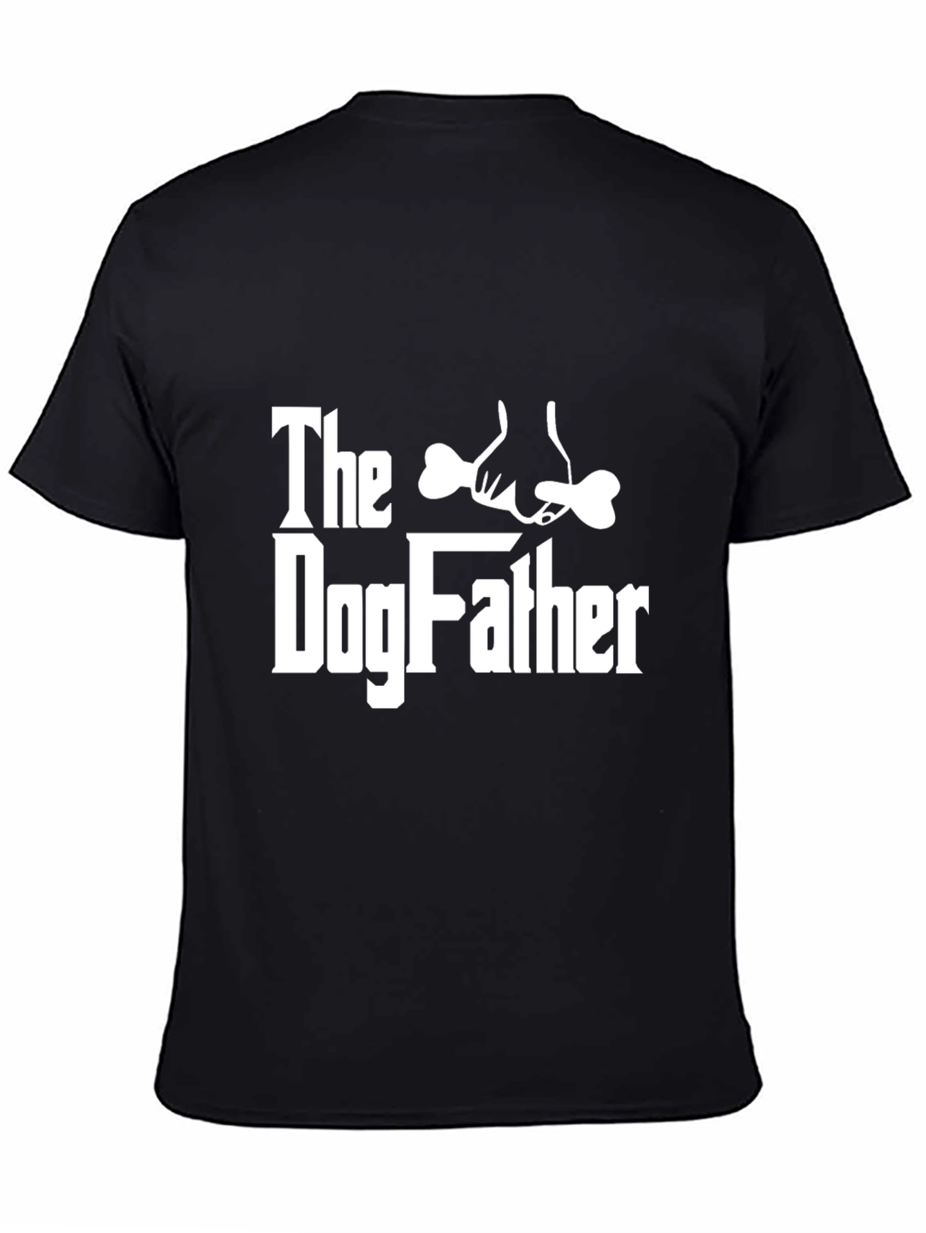 Black The DogFather Funny Graphic Tee view 4