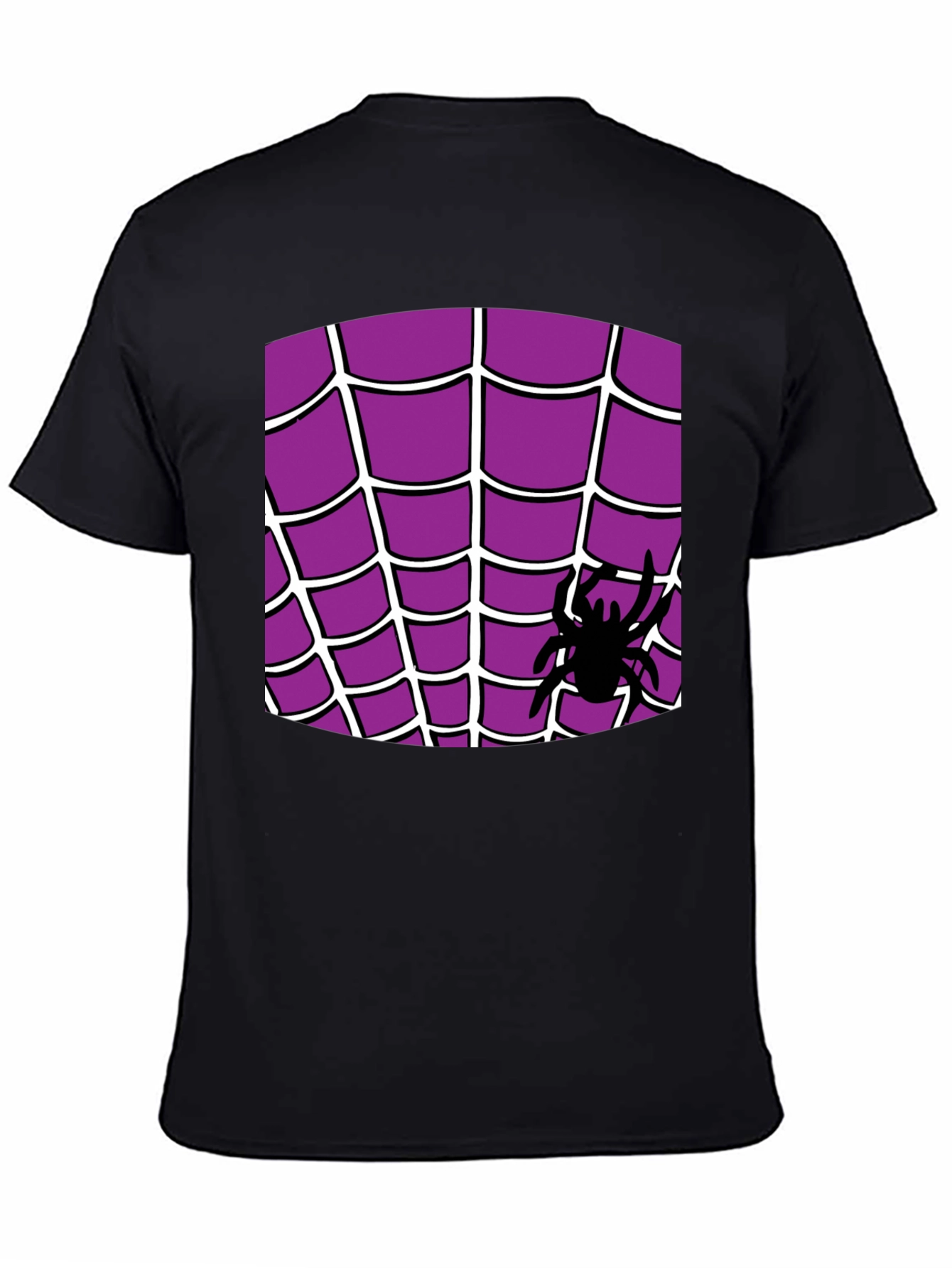 Black Spider Web T-Shirt - Halloween Costume view 4