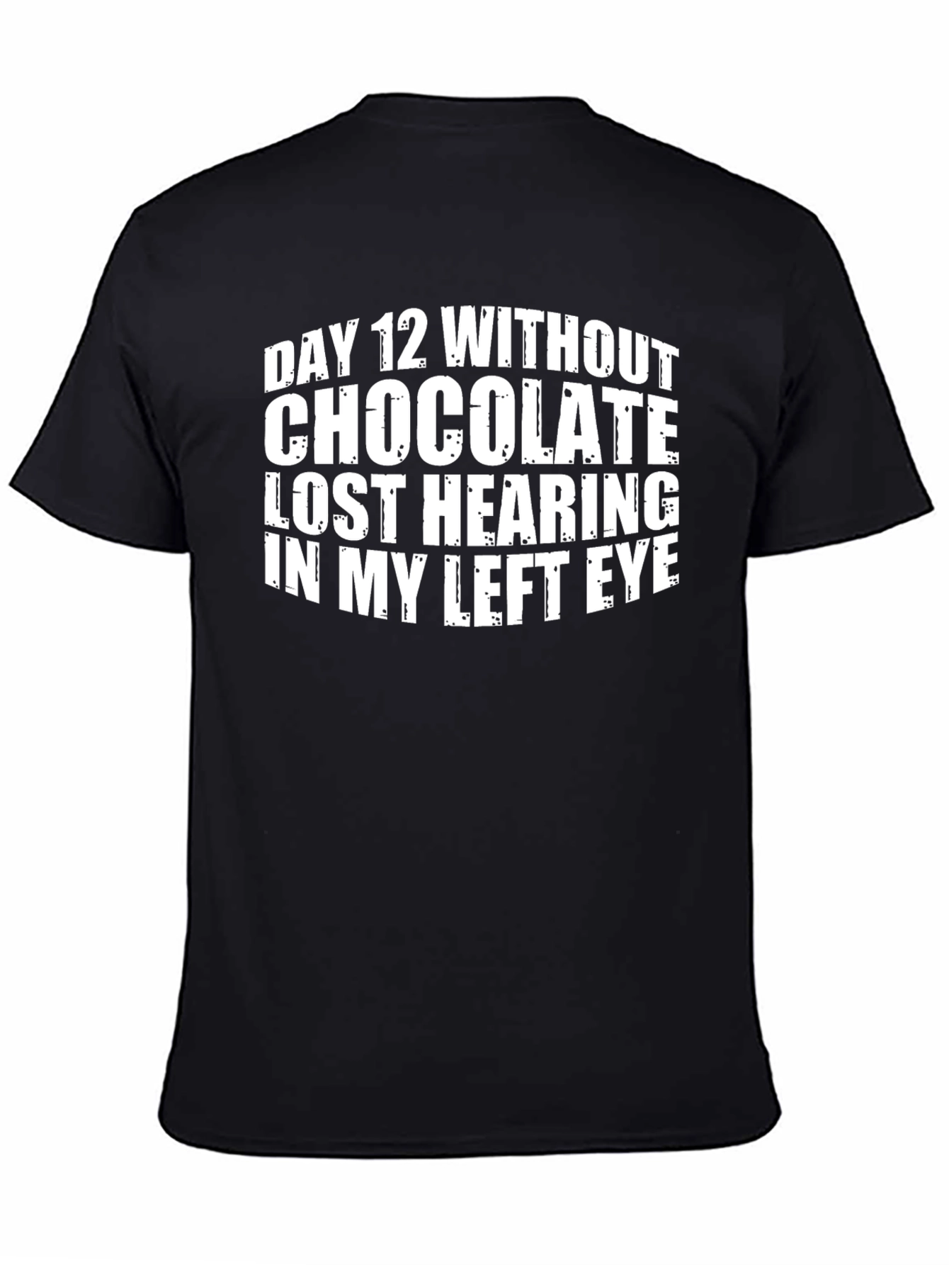 Black Funny Chocolate Withdrawal T-Shirt view 4