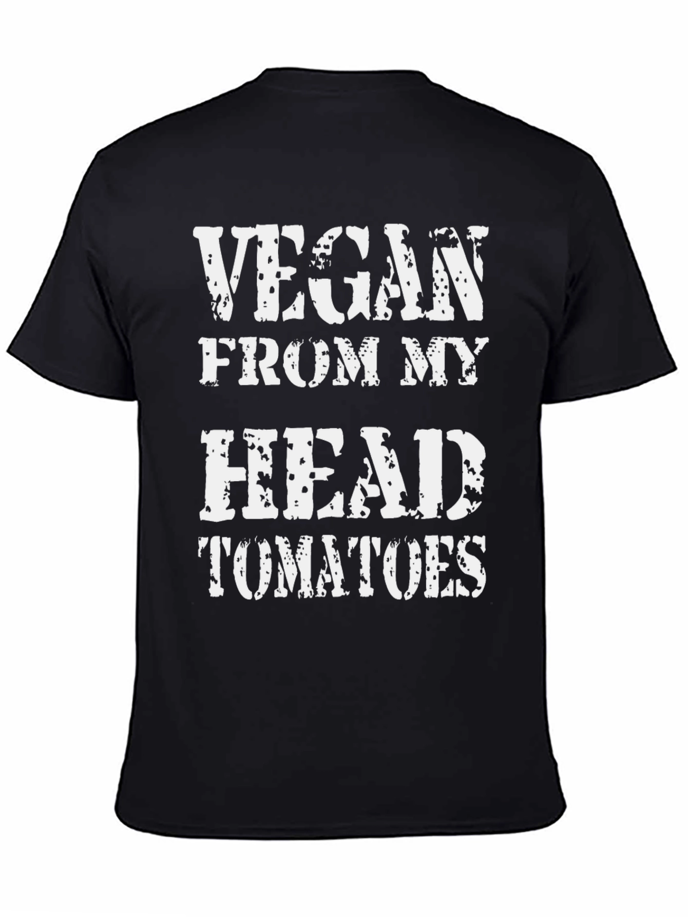 Black Vegan From My Head Tomatoes Graphic T-Shirt view 4