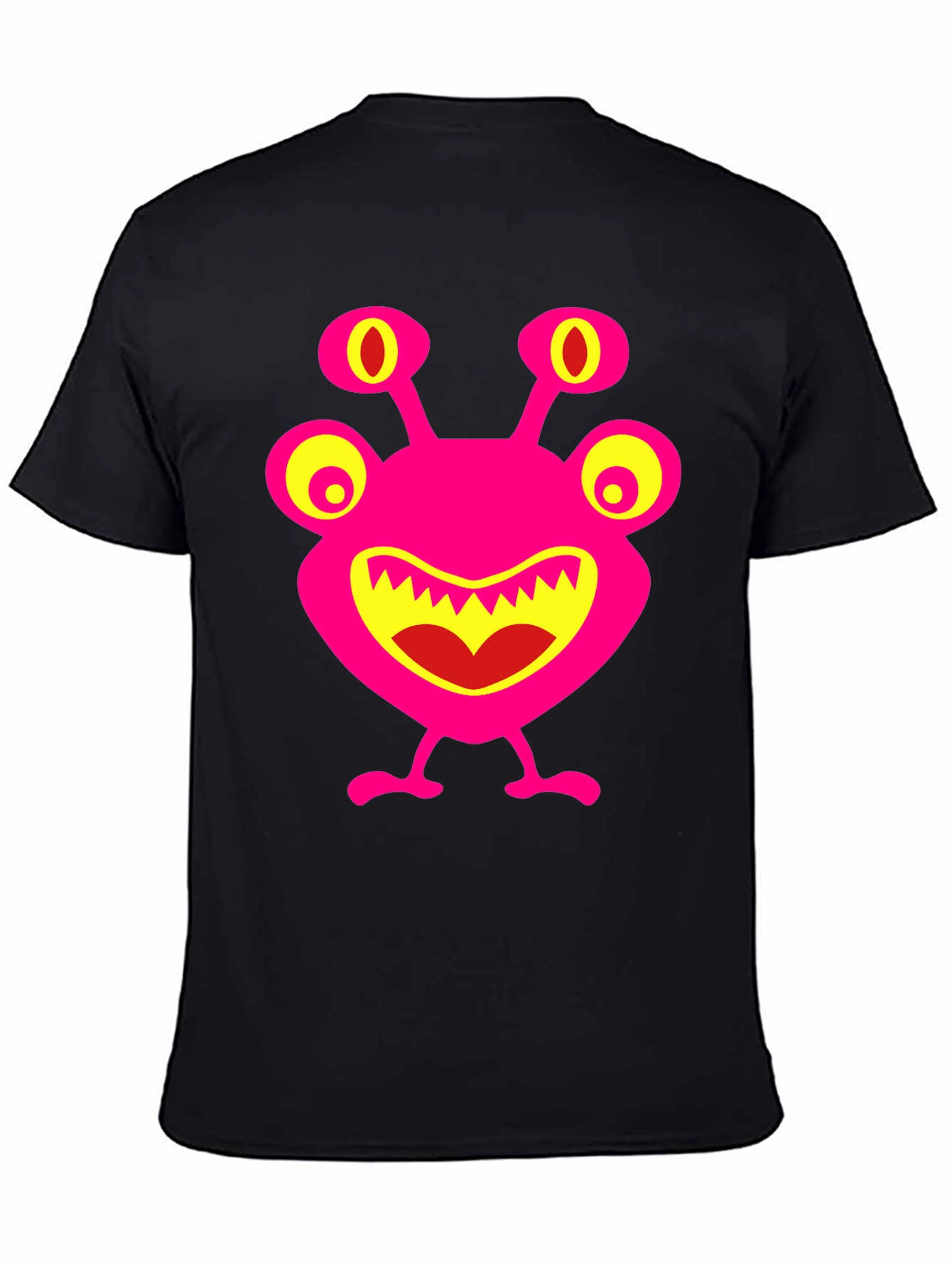 Black Funky Alien Graphic T-Shirt view 4
