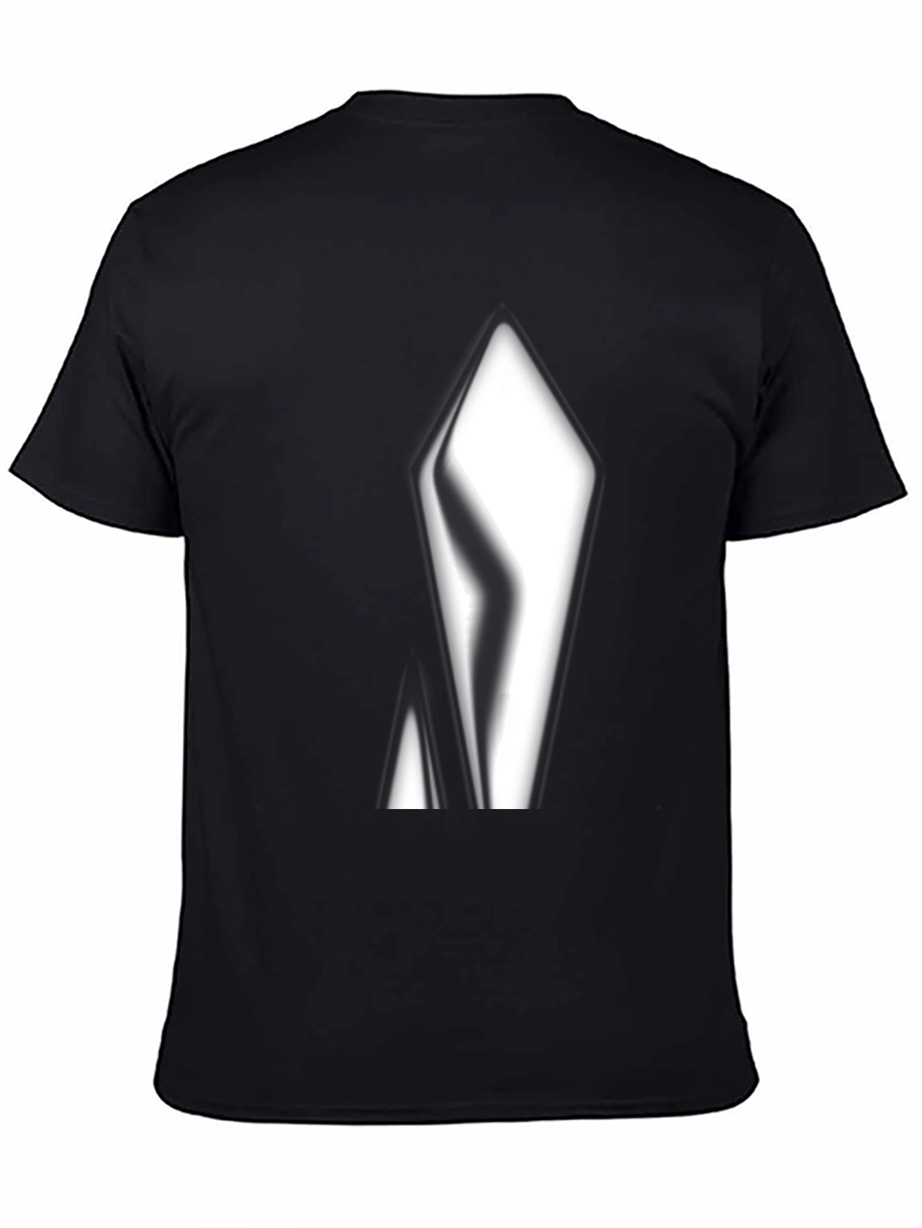 Black Abstract Graphic Black T-Shirt view 4