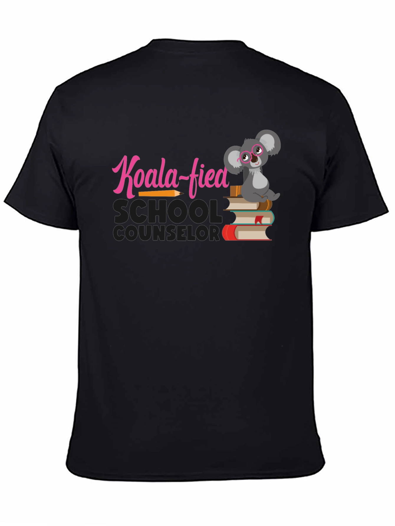 Black Koala-fied School Counselor T-Shirt view 4