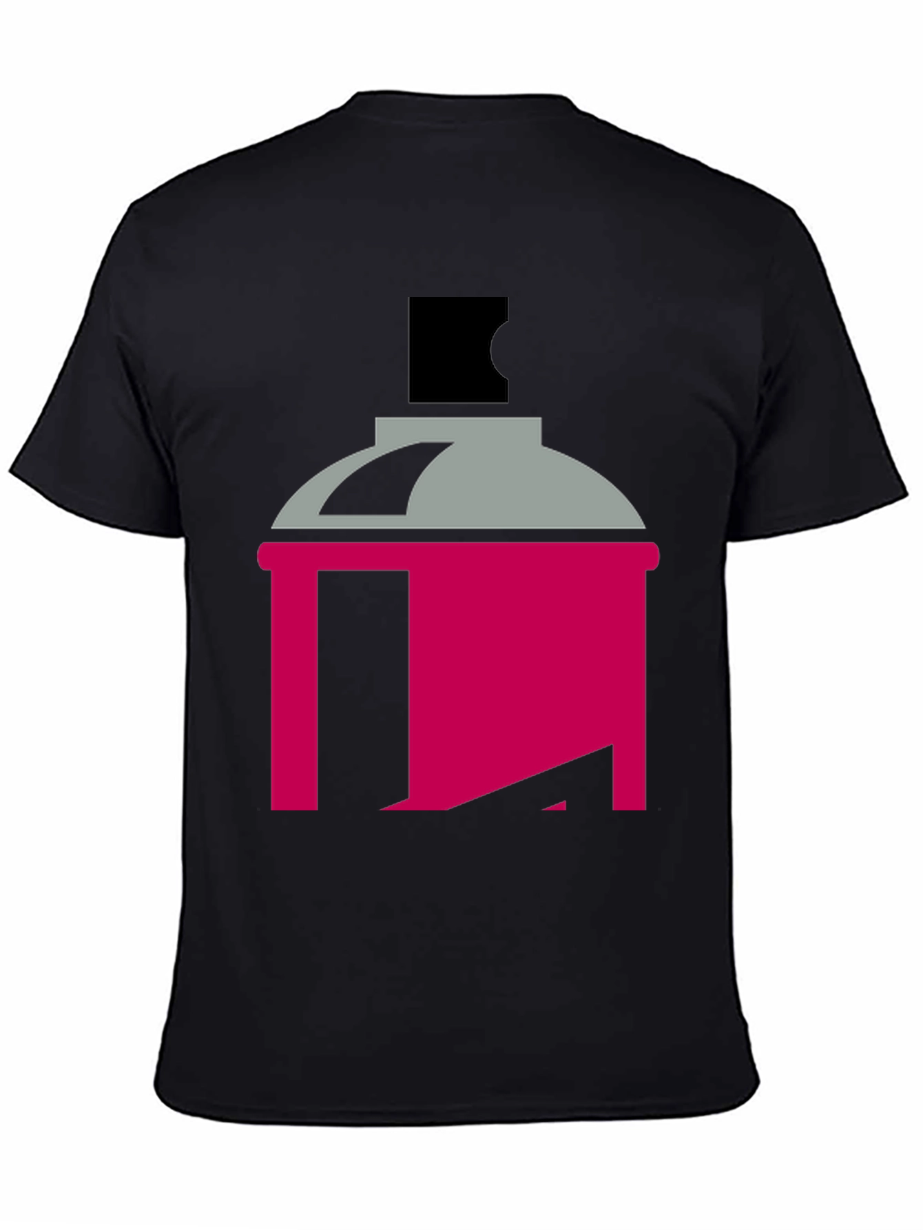 Black Spray Paint Can Graphic Tee - Modern Art Style view 4