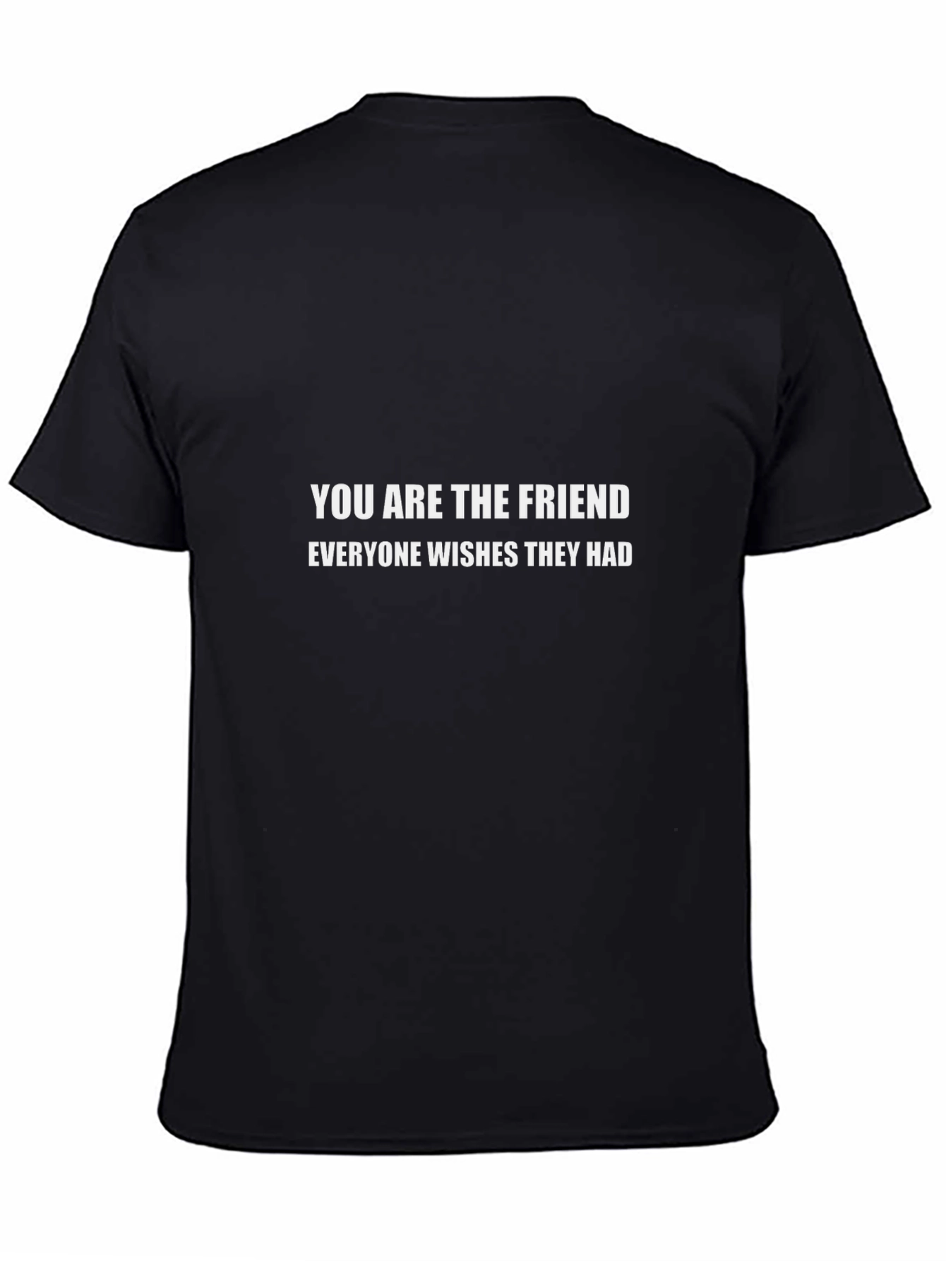 Black Friend Appreciation Graphic Tee - Black Cotton T-Shirt view 4
